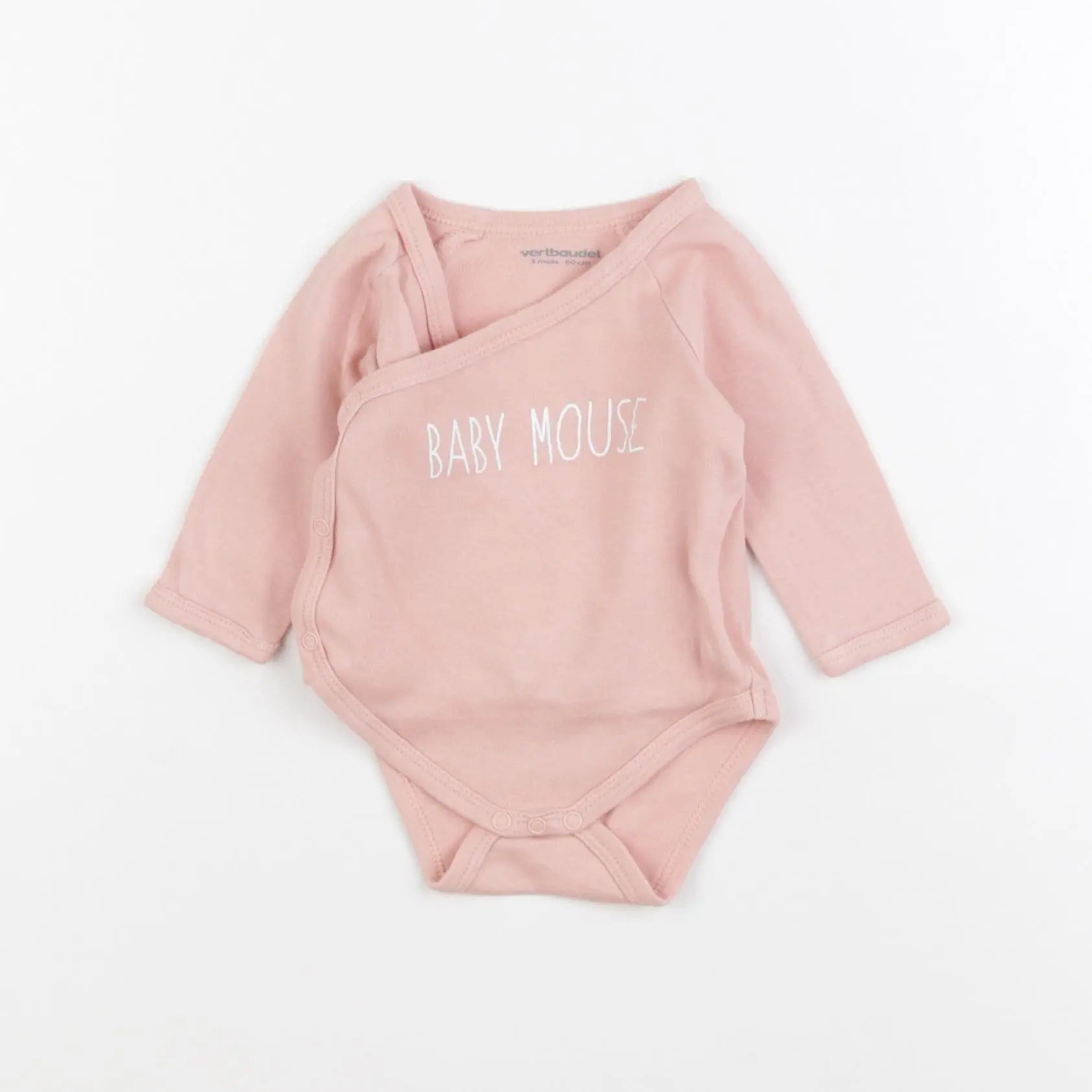 Vertbaudet - body rose - 3 mois