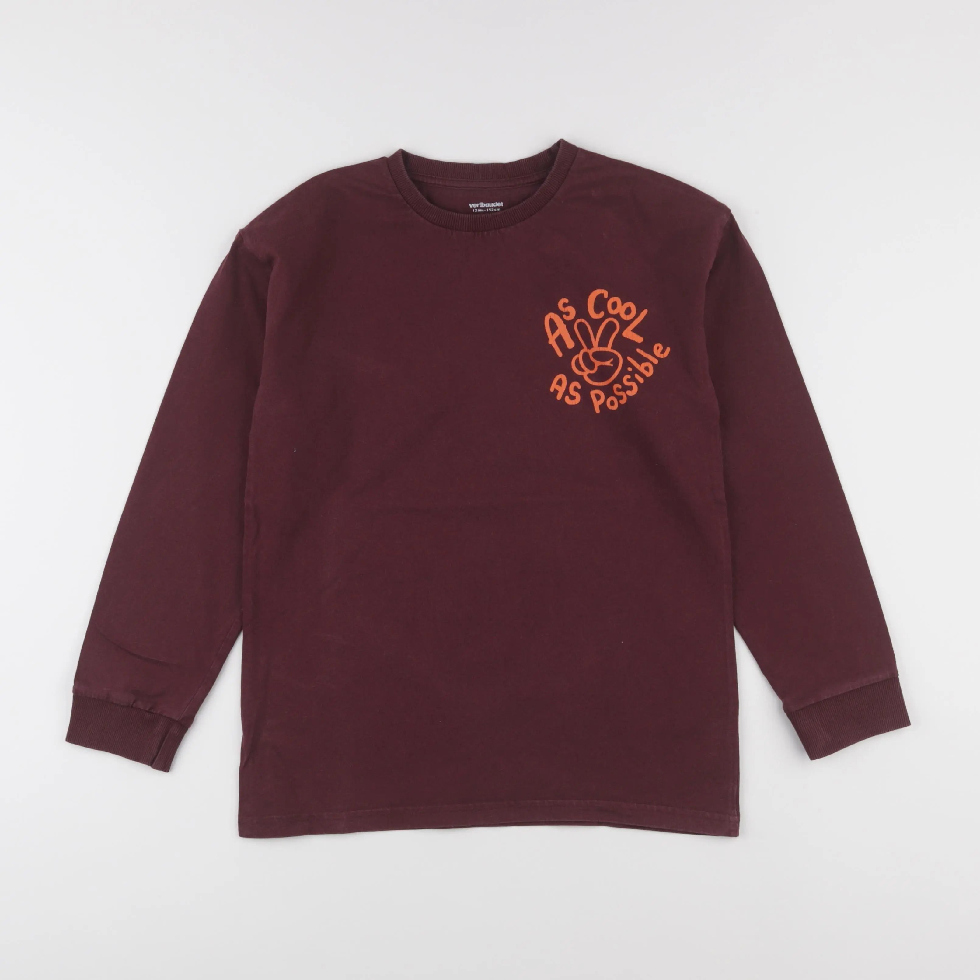 Vertbaudet - tee-shirt rouge - 12 ans