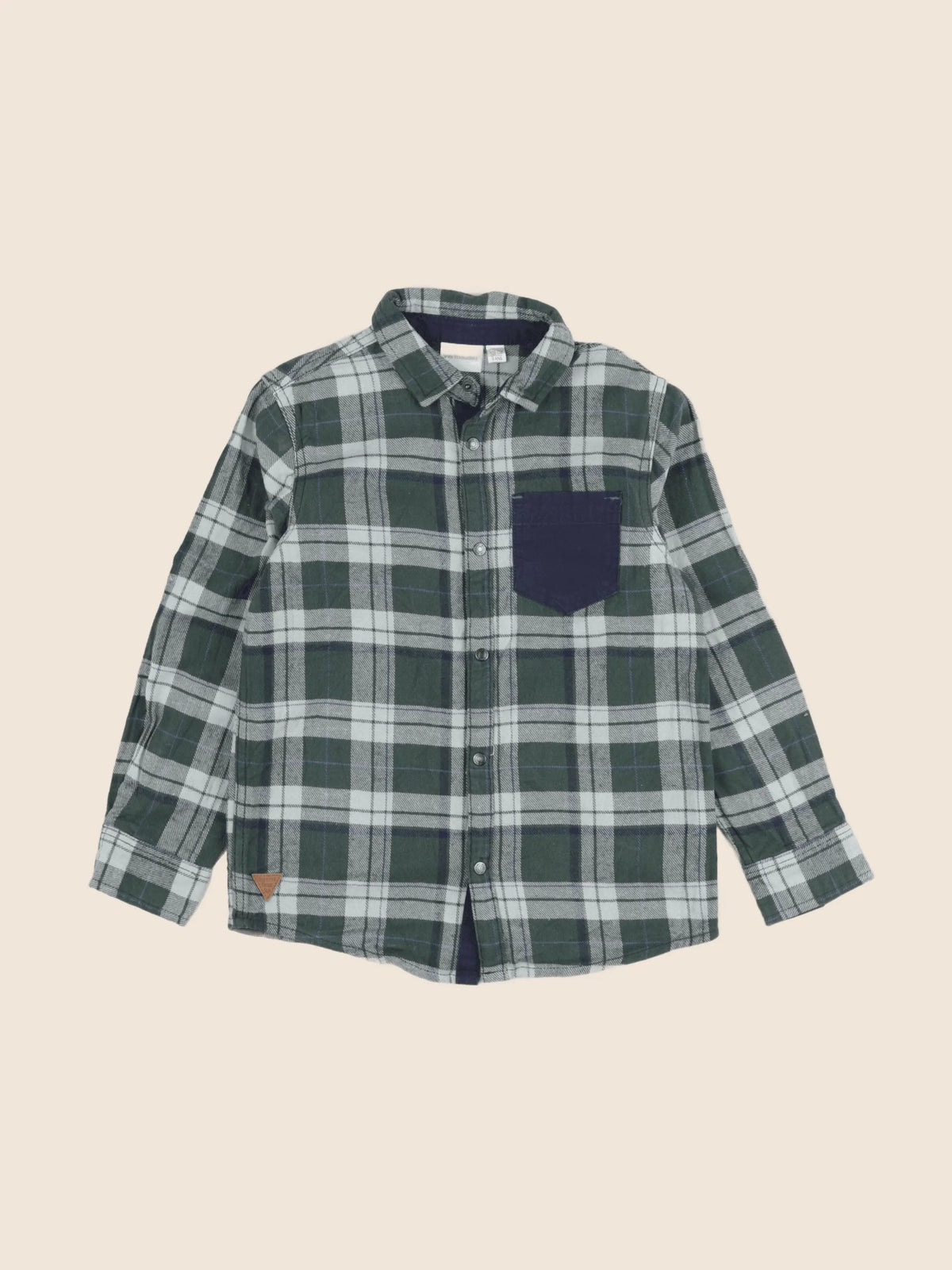 Vertbaudet - chemise bleu, vert - 8 ans