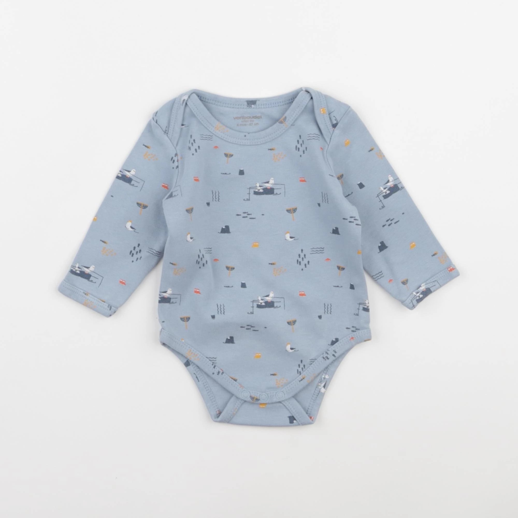 Vertbaudet - body bleu - 6 mois