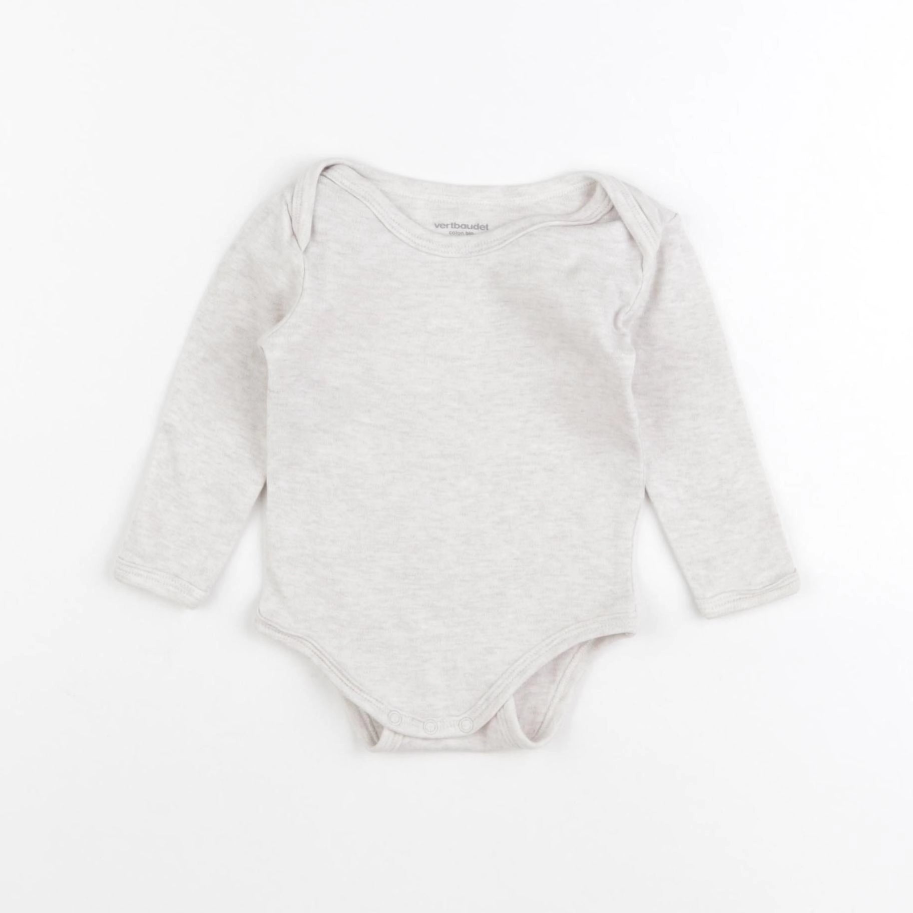 Vertbaudet - body gris - 6 mois