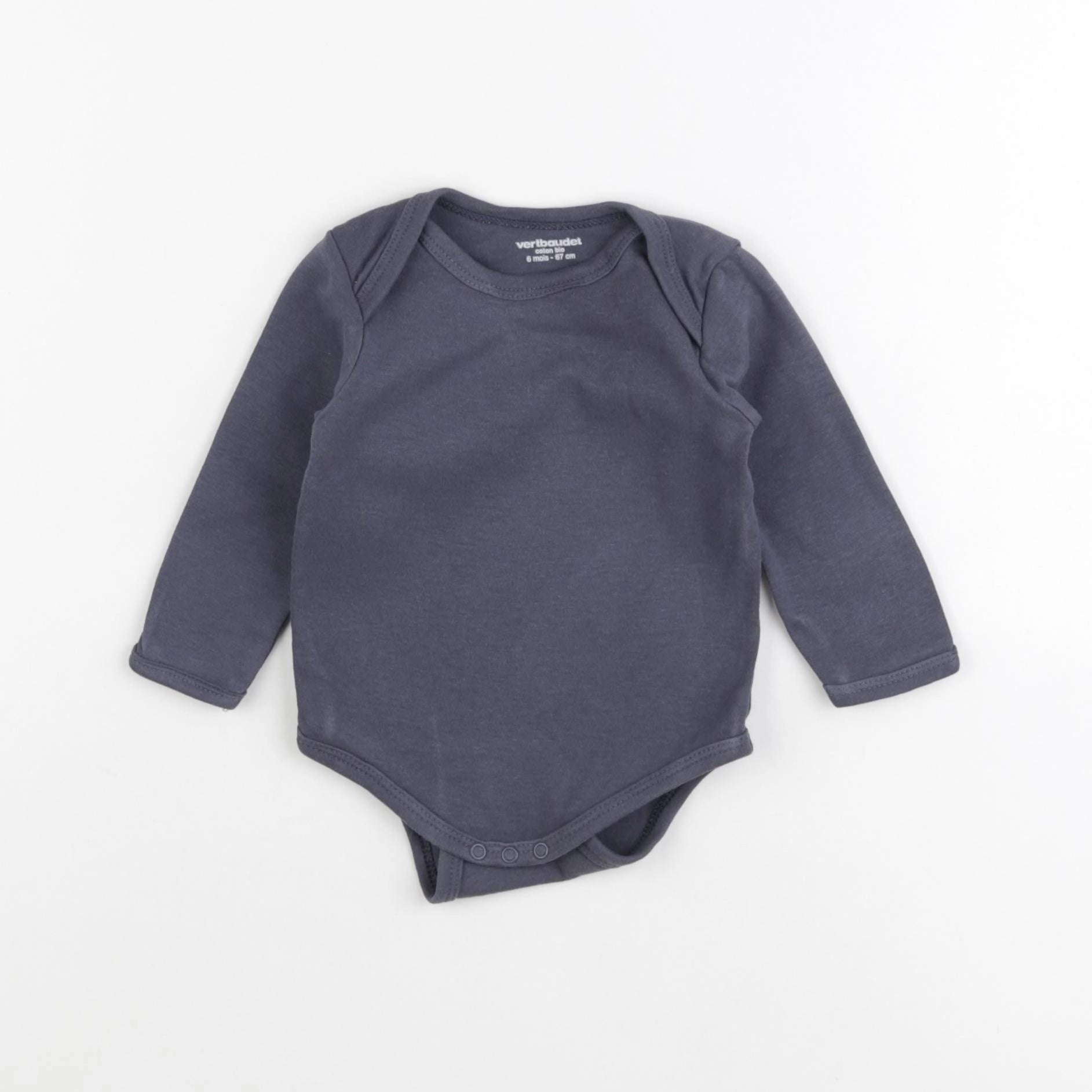 Vertbaudet - body gris - 6 mois