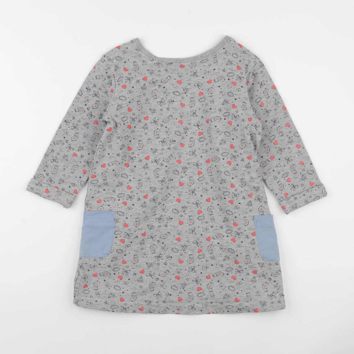Vertbaudet - robe gris - 8 ans
