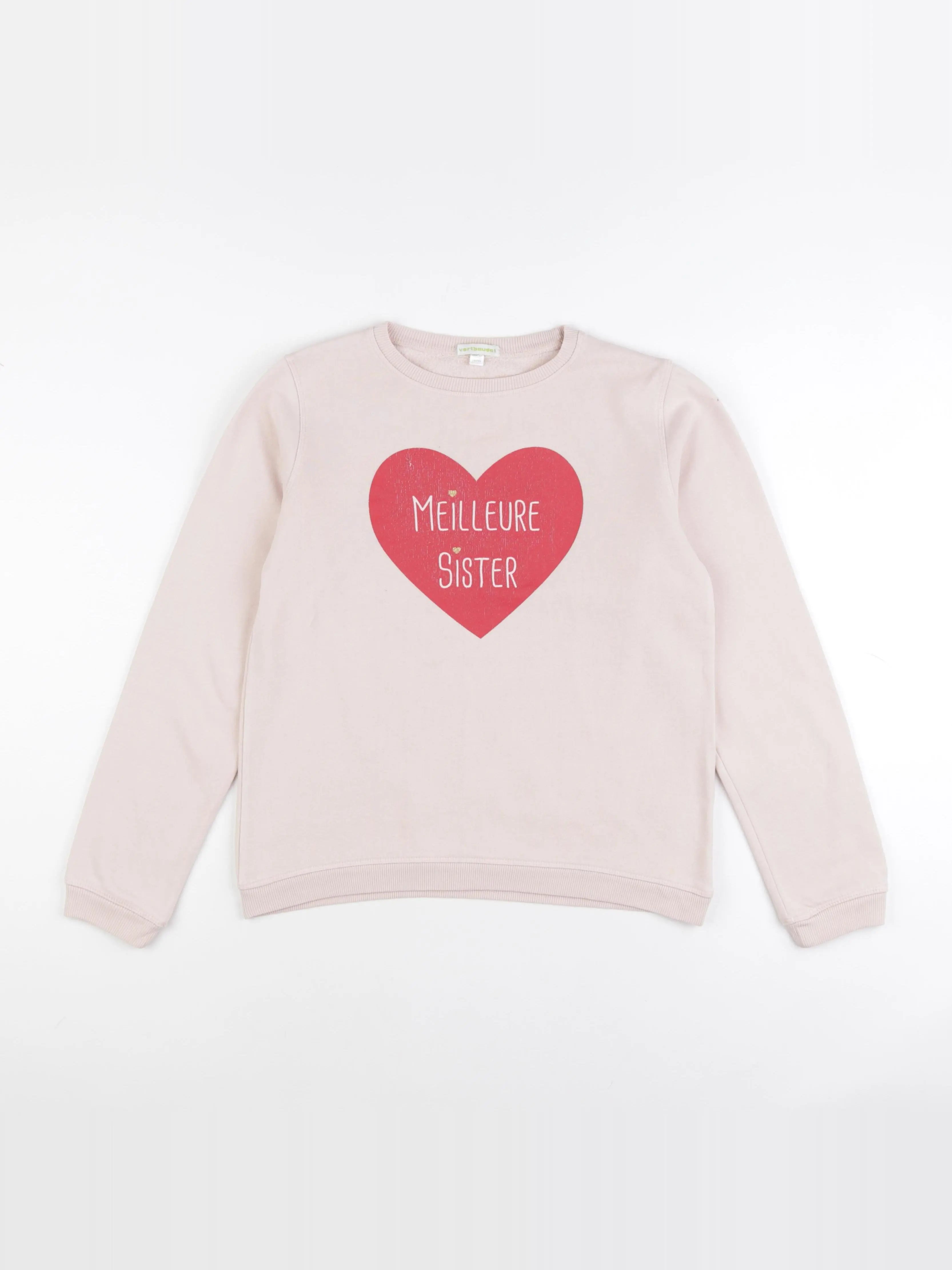 Vertbaudet - sweat rose - 14 ans
