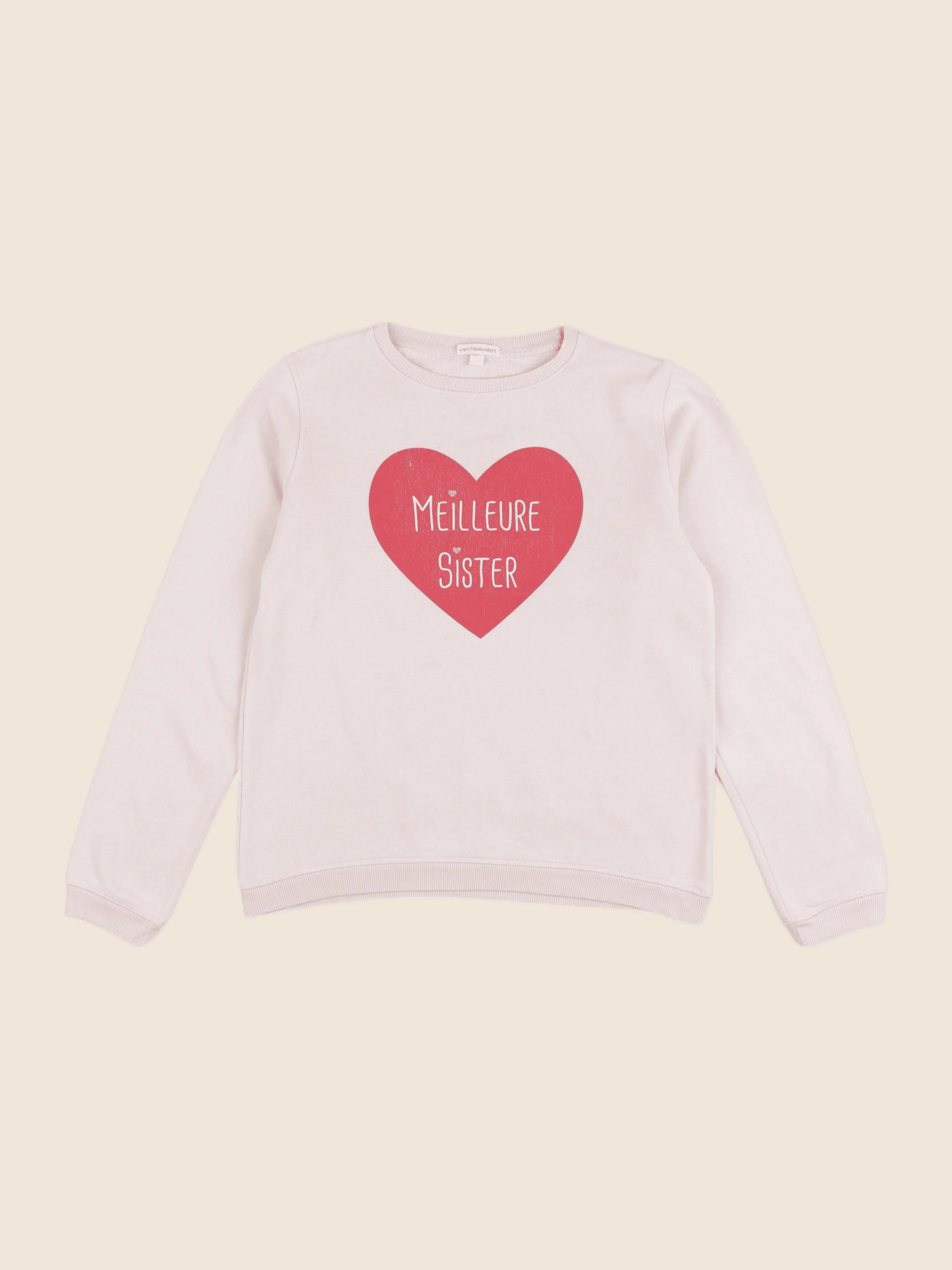 Vertbaudet - sweat rose - 14 ans