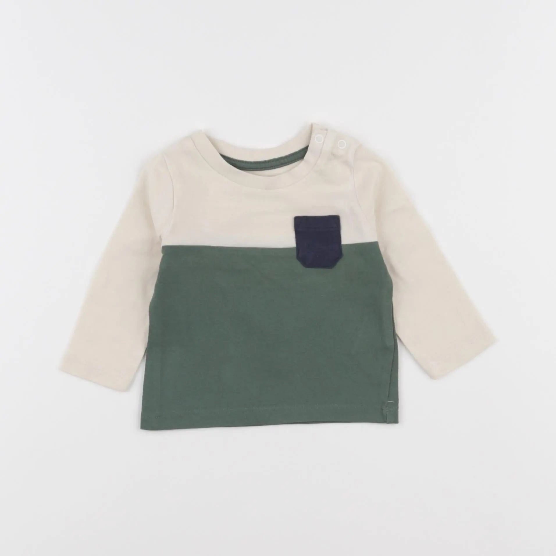 Vertbaudet - tee-shirt beige - 3 mois