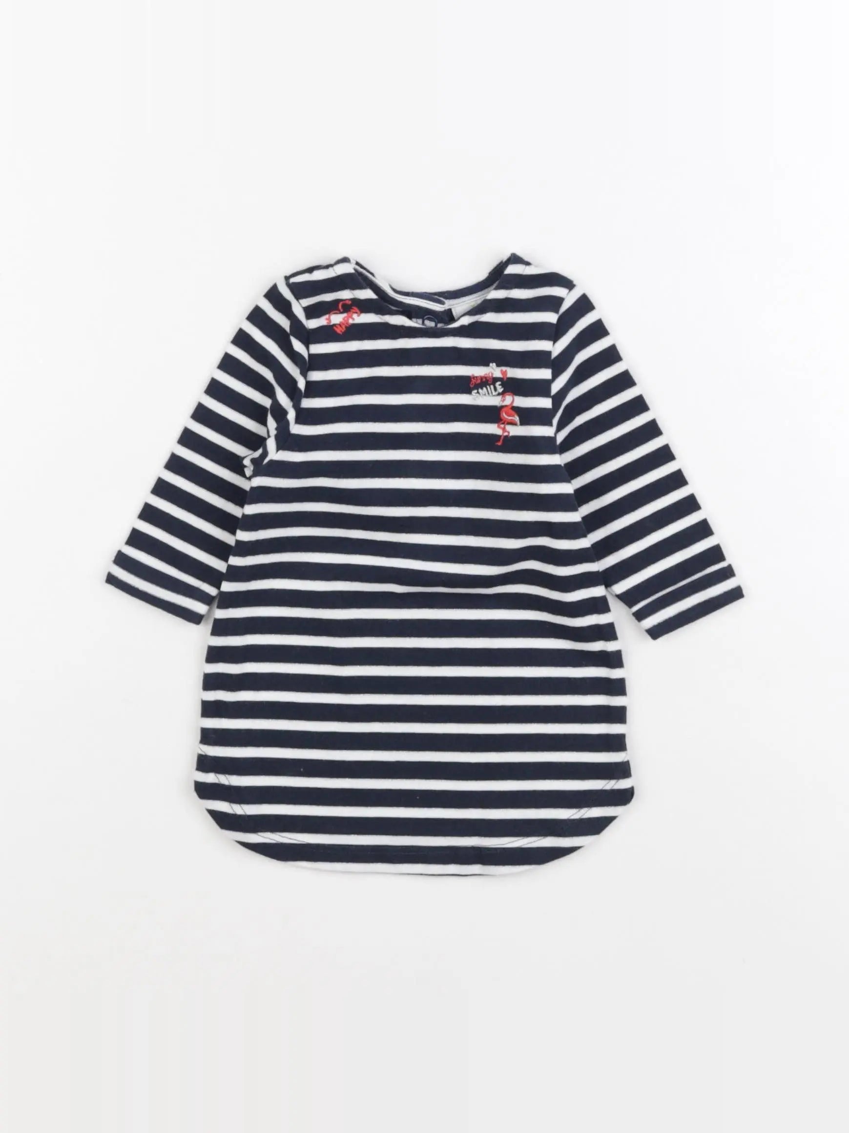 Tape à l'oeil - robe blanc, bleu - 3 mois