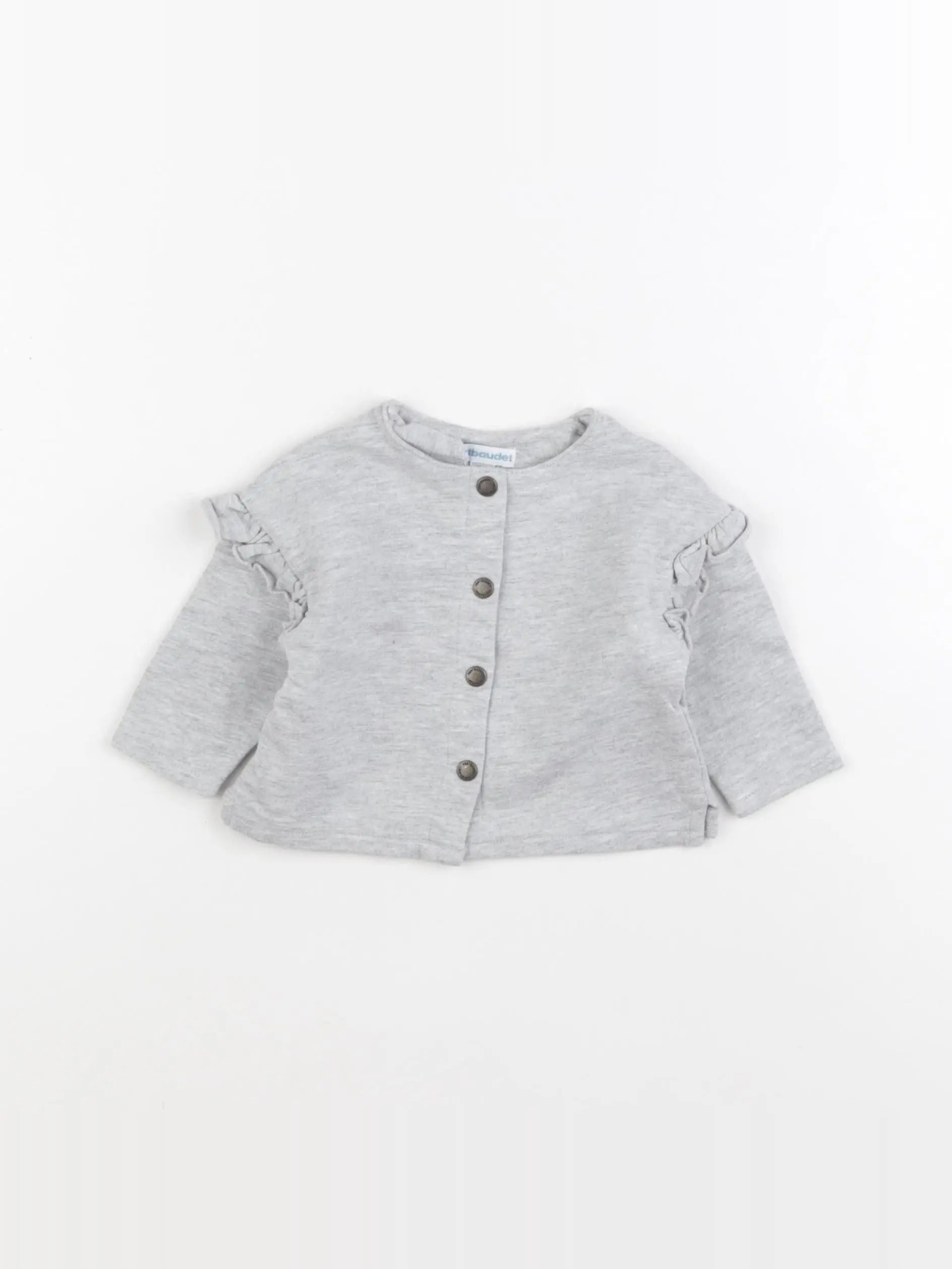 Vertbaudet - sweat gris - 3 mois