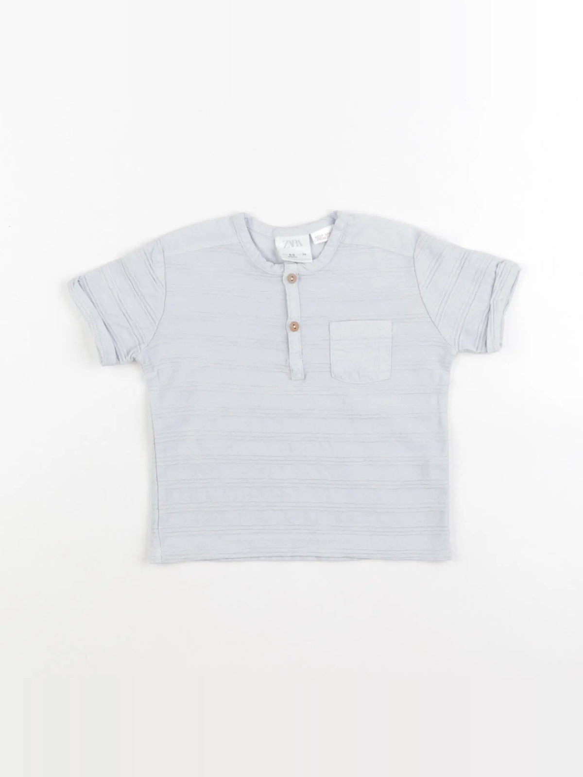 Zara - tee-shirt bleu - 6/9 mois