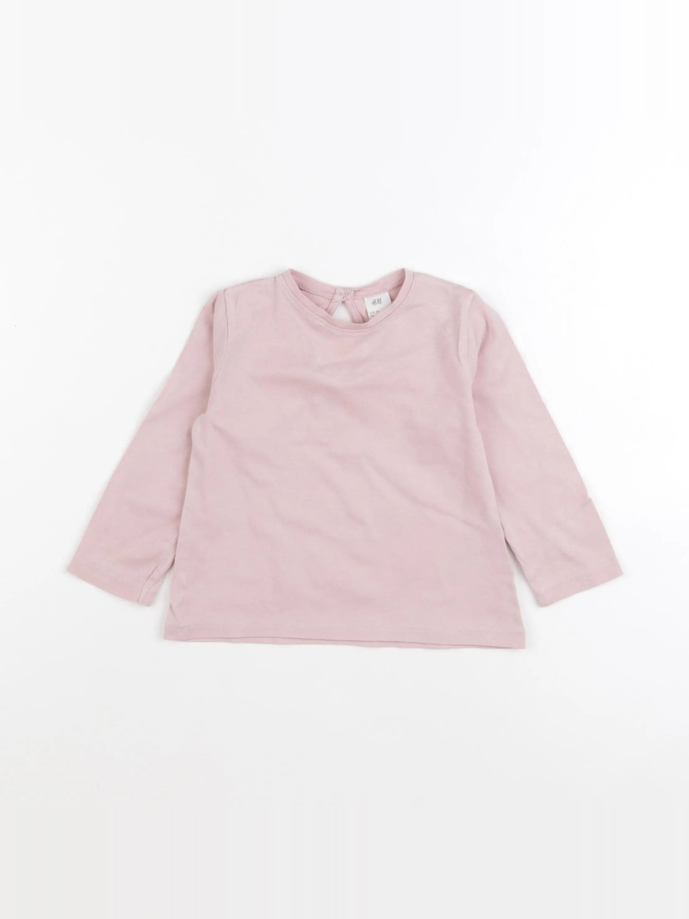 H&M - tee-shirt rose - 12/18 mois