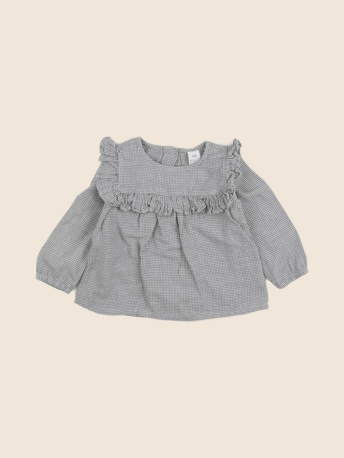 H&M - blouse gris - 9/12 mois
