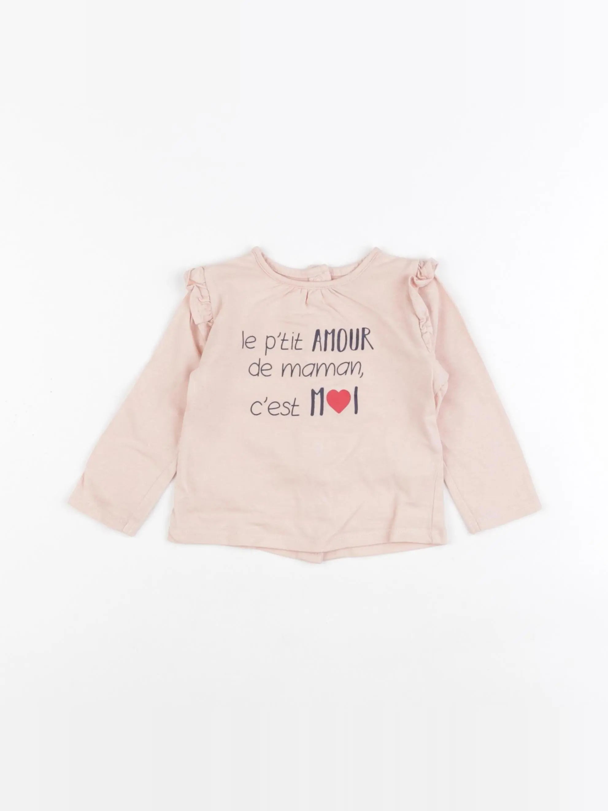 Vertbaudet - tee-shirt rose - 6 mois
