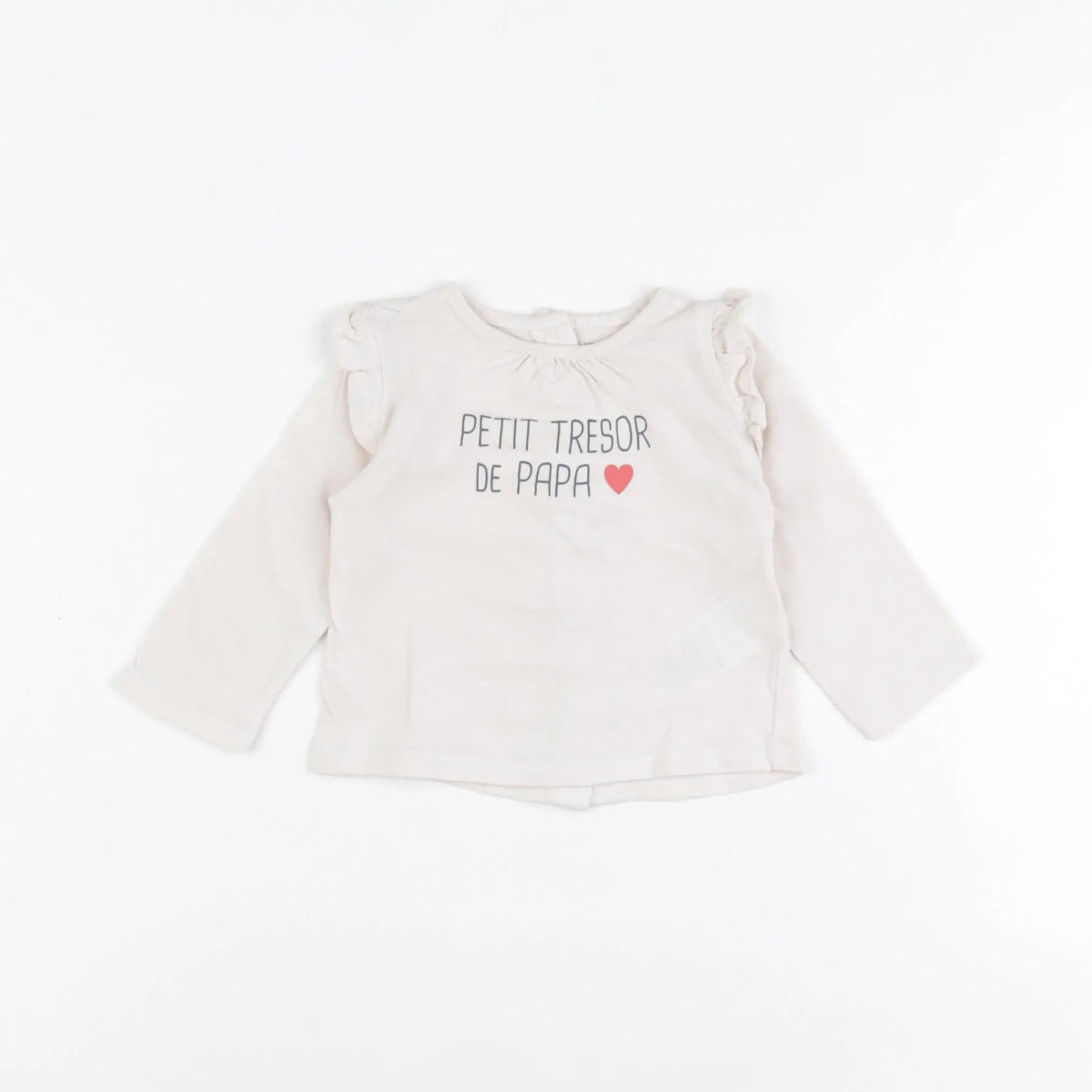 Vertbaudet - tee-shirt beige - 6 mois