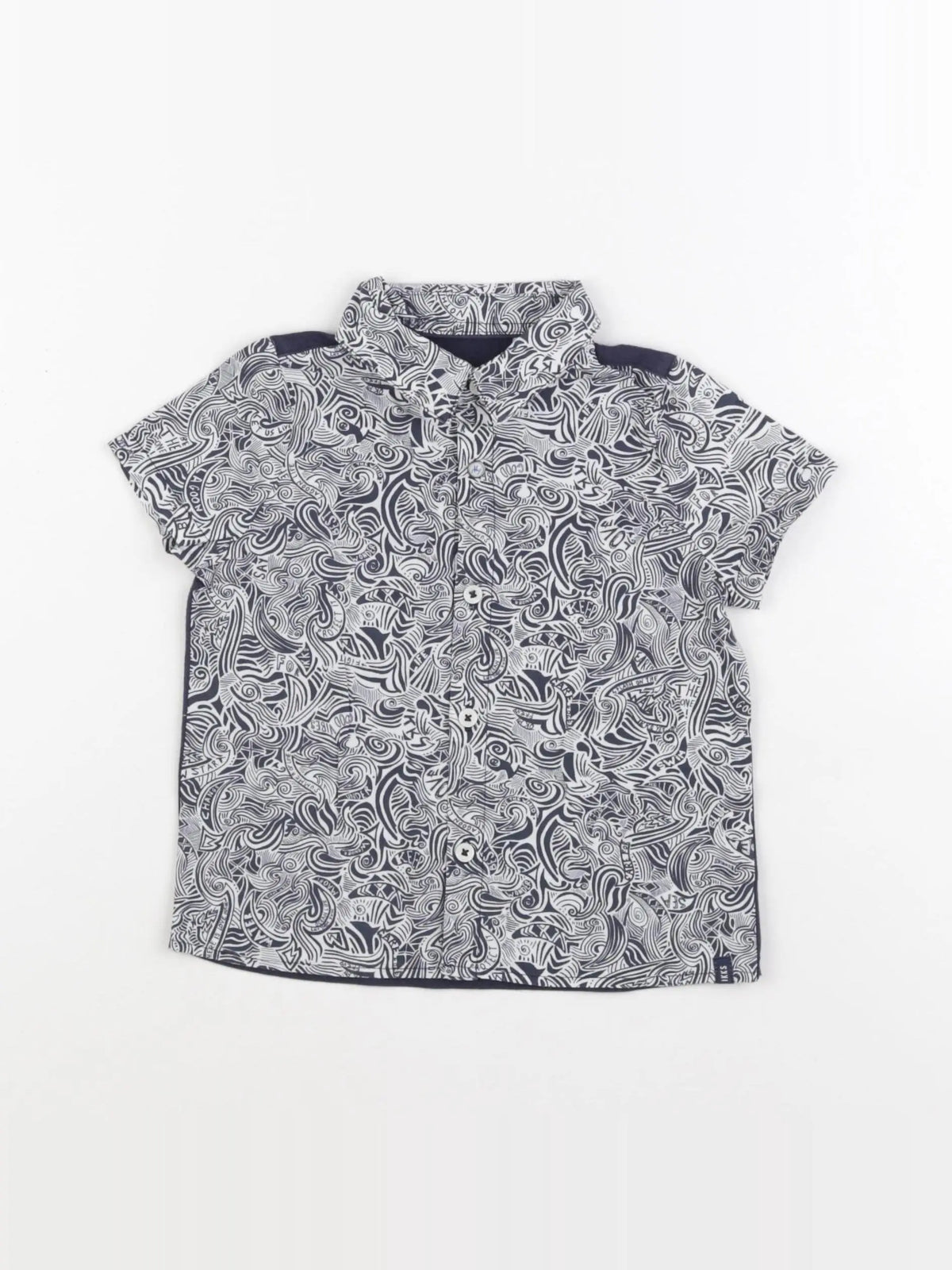 IKKS - chemise blanc, bleu - 18 mois