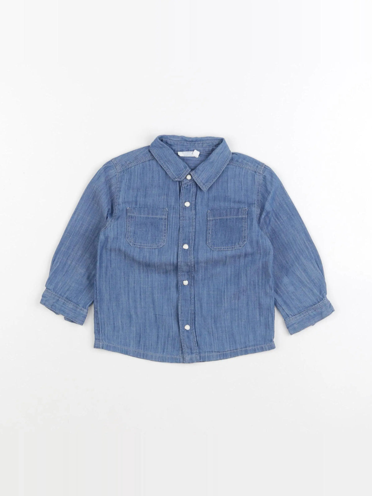 Boutchou - chemise bleu - 18 mois