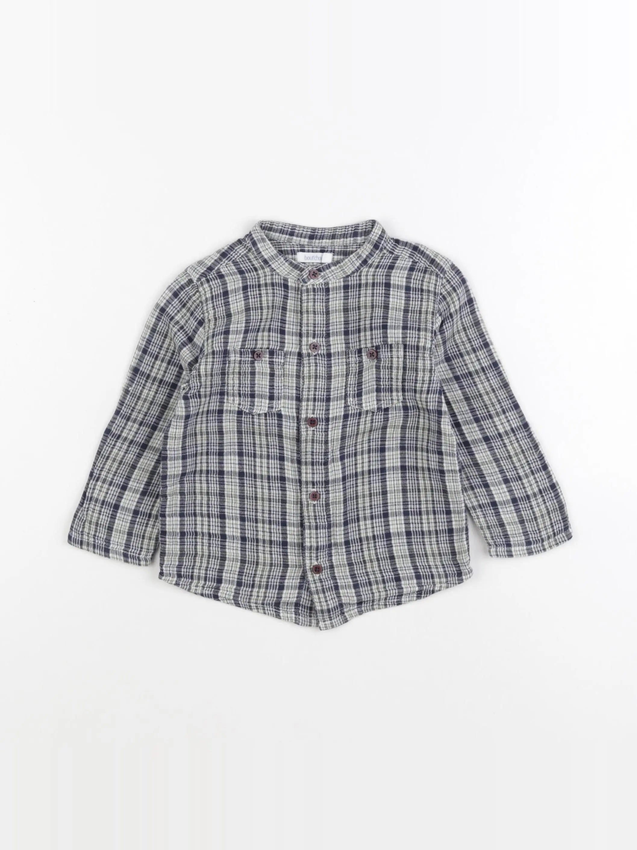 Boutchou - chemise bleu - 18 mois