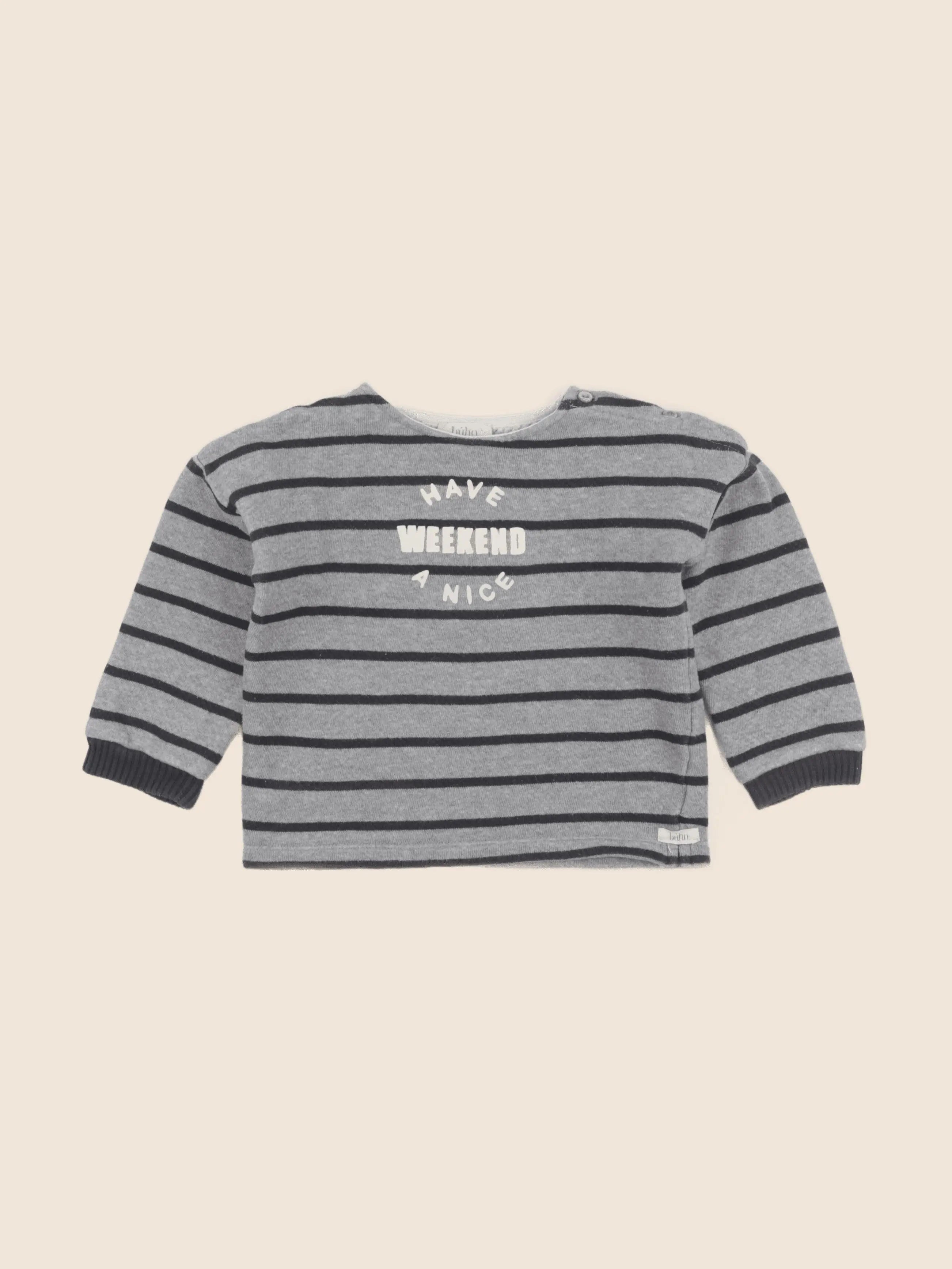 Buho - sweat gris - 24 mois