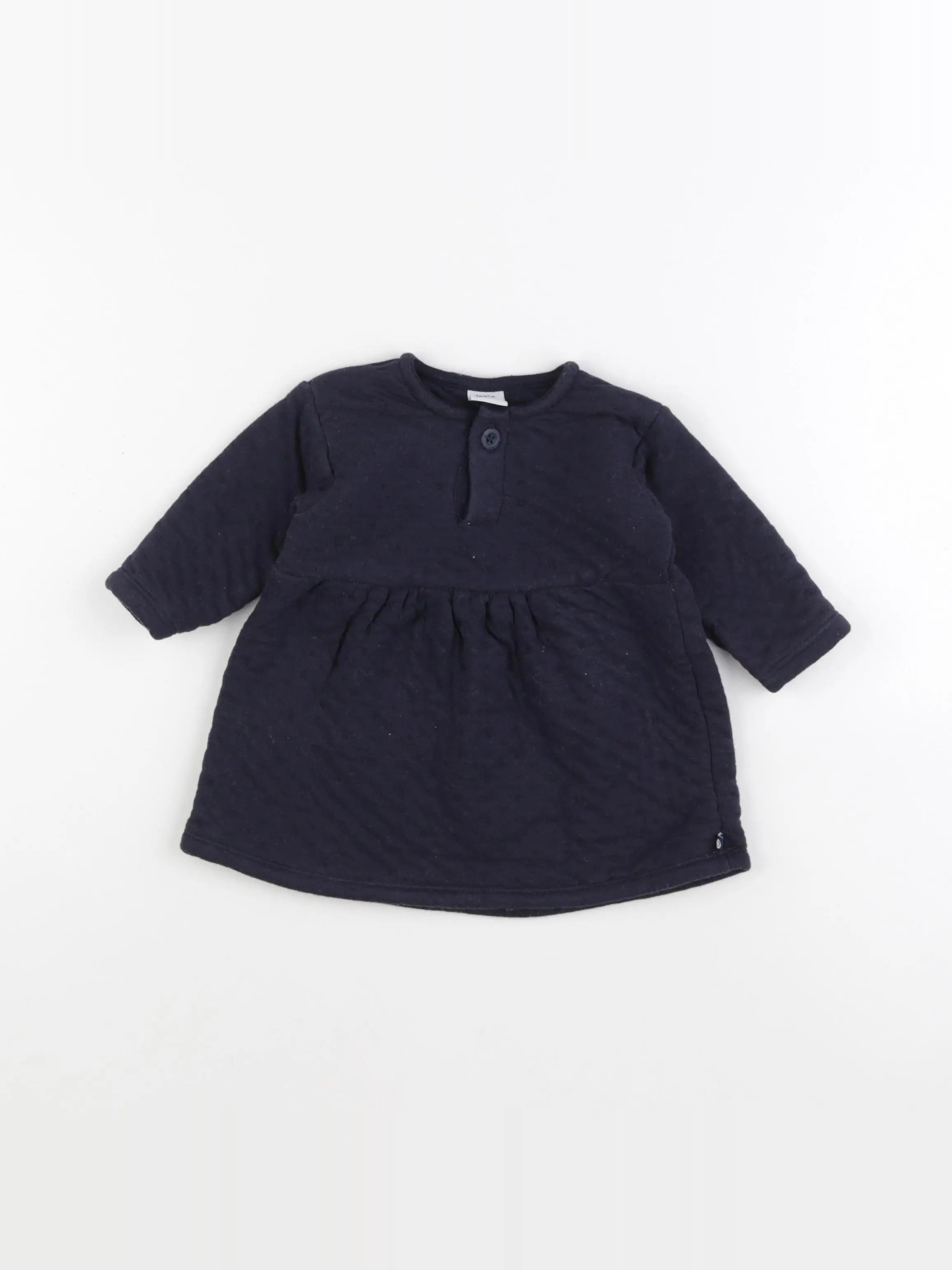 Petit Bateau - robe bleu - 6 mois