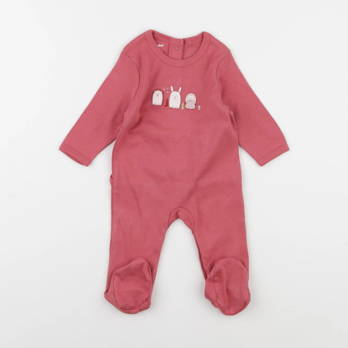 Vertbaudet - pyjama coton rouge - 3 mois