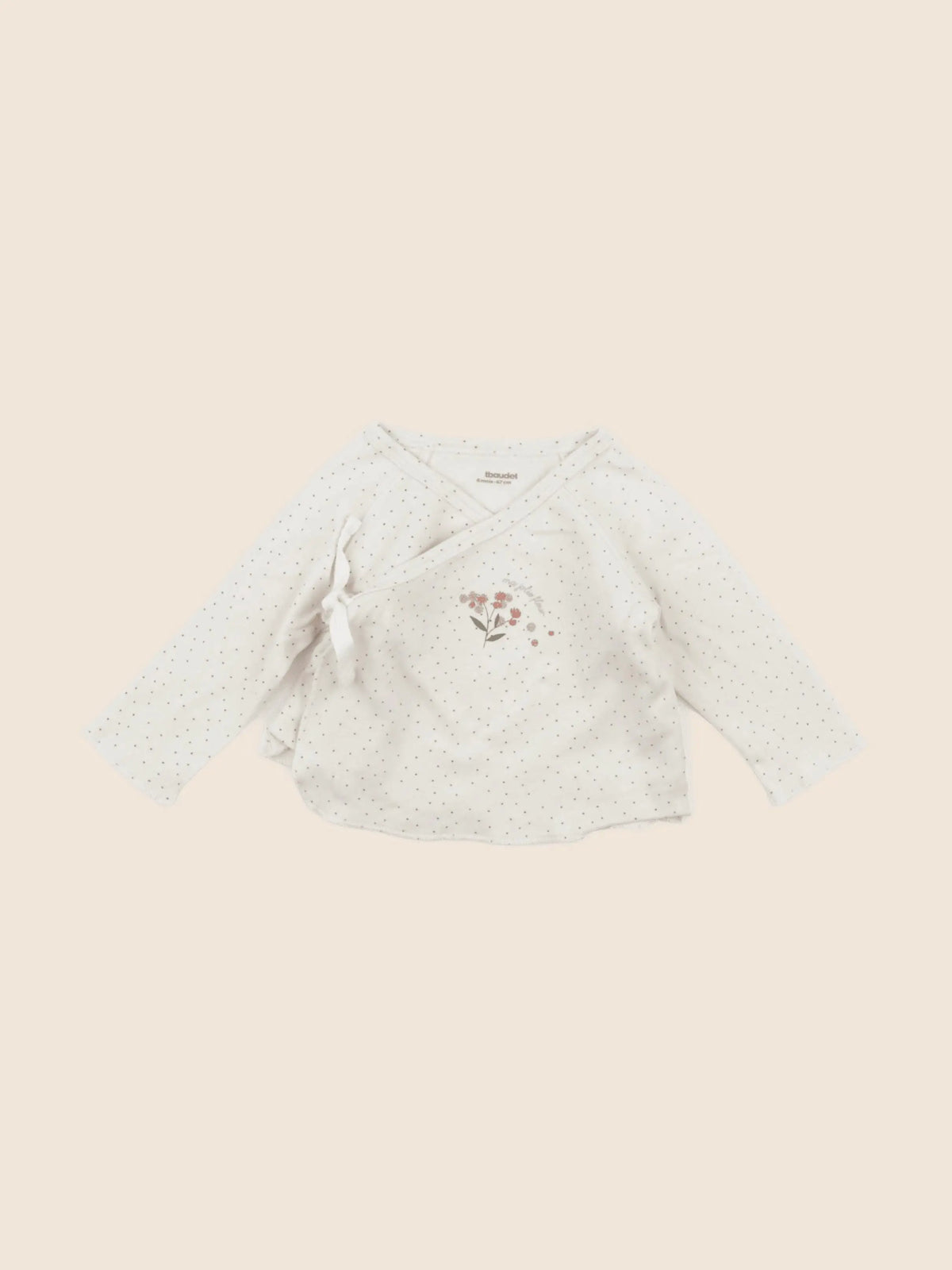 Vertbaudet - tee-shirt beige - 6 mois