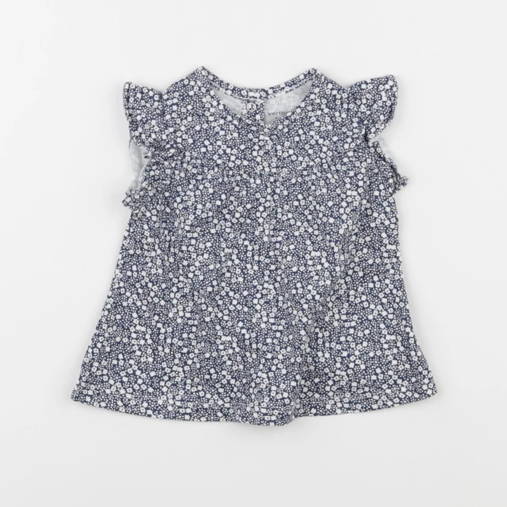 Vertbaudet - tee-shirt bleu - 6 mois