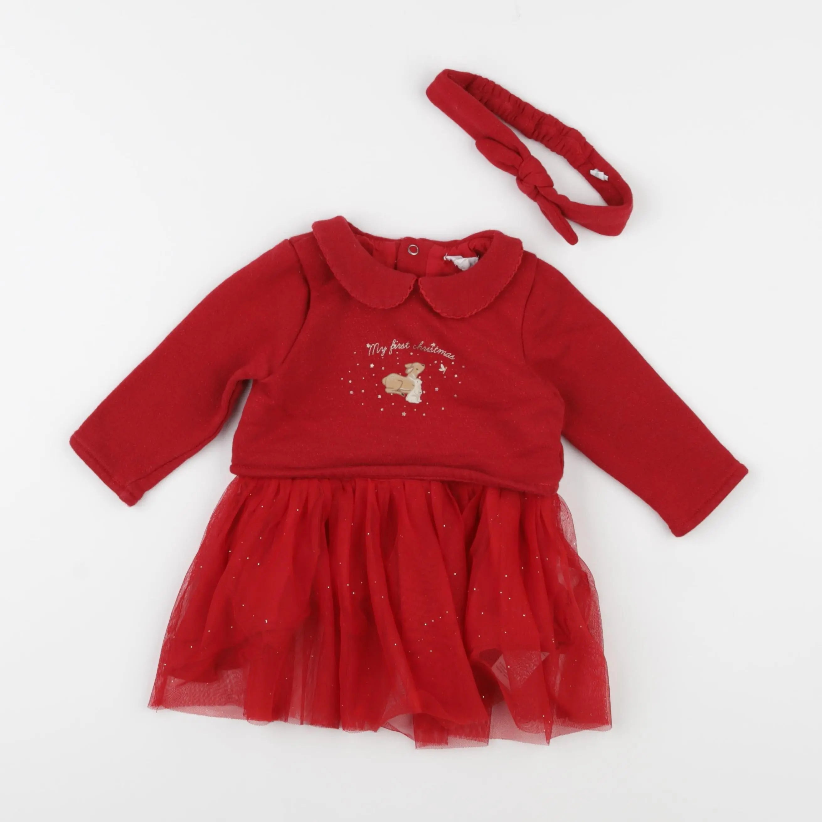 Vertbaudet - robe rouge - 9 mois