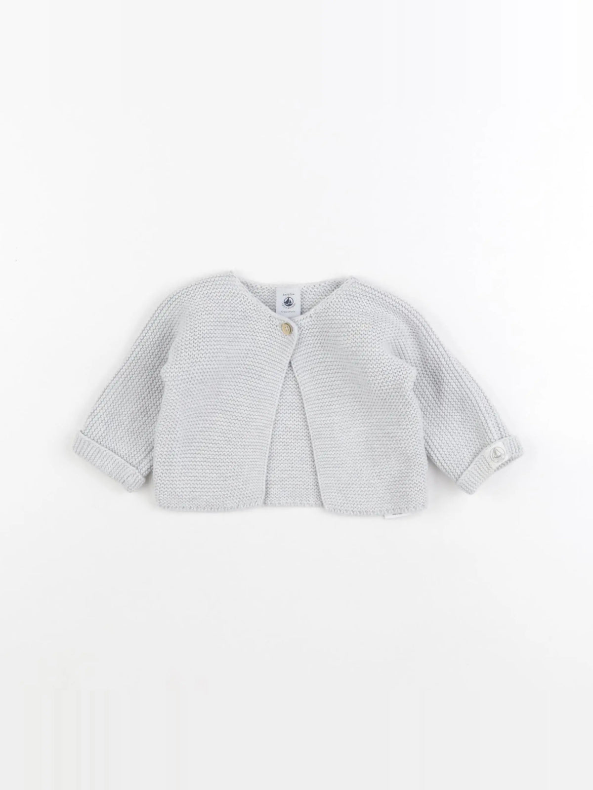 Petit Bateau - gilet gris - 6 mois