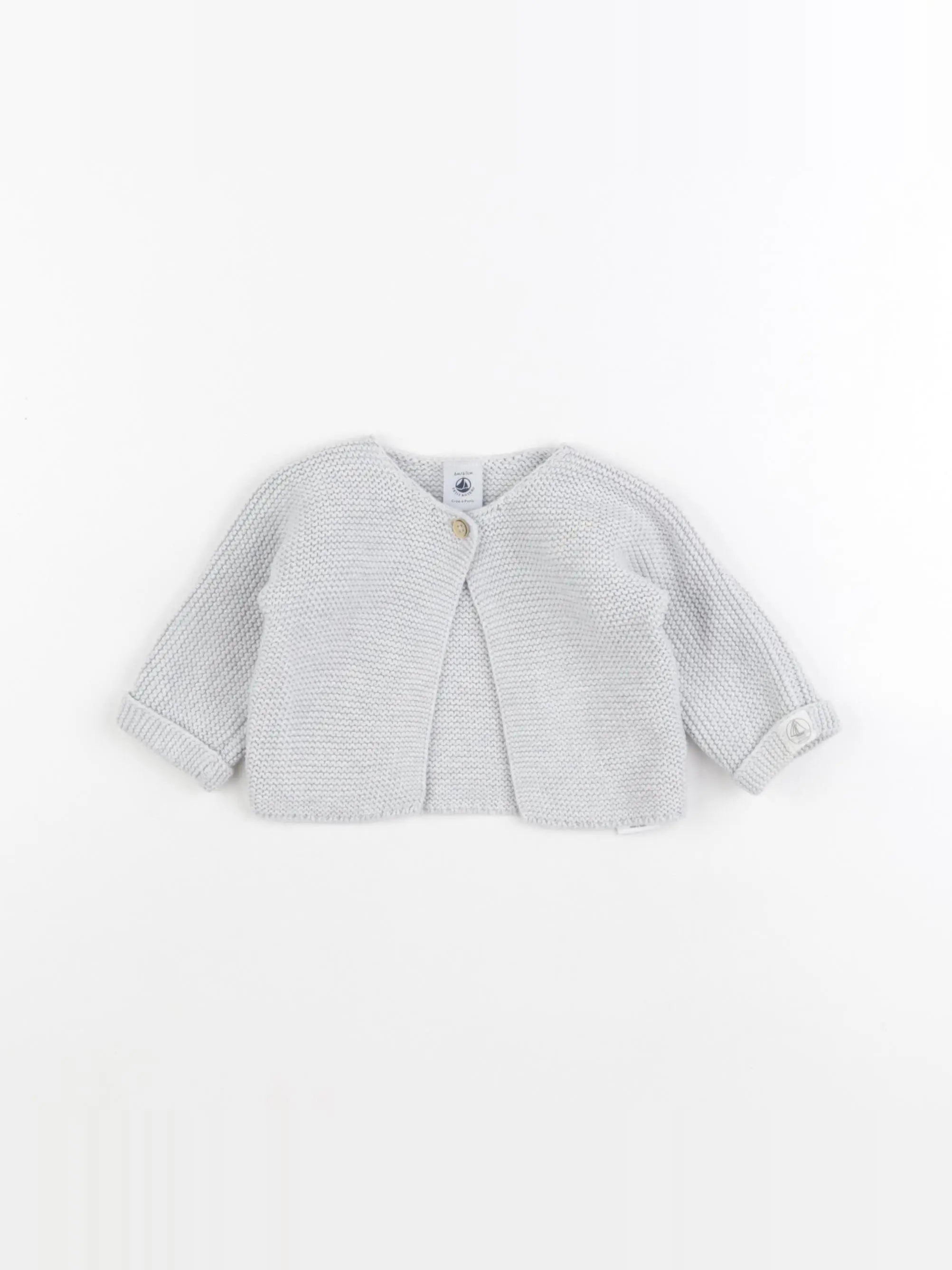 Petit Bateau - gilet gris - 6 mois