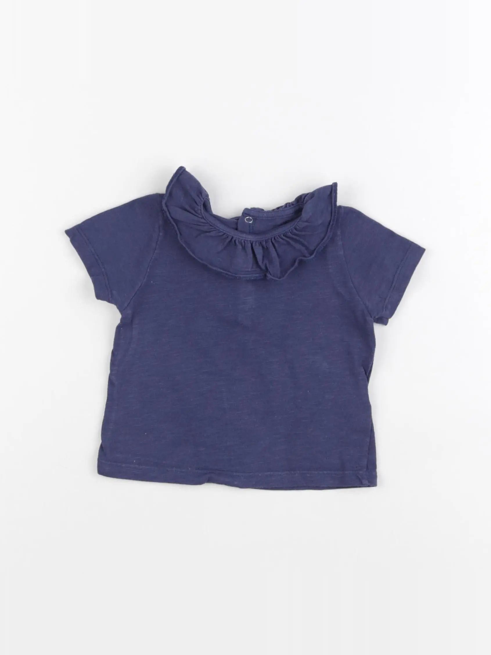 Petit Bateau - tee-shirt bleu - 6 mois