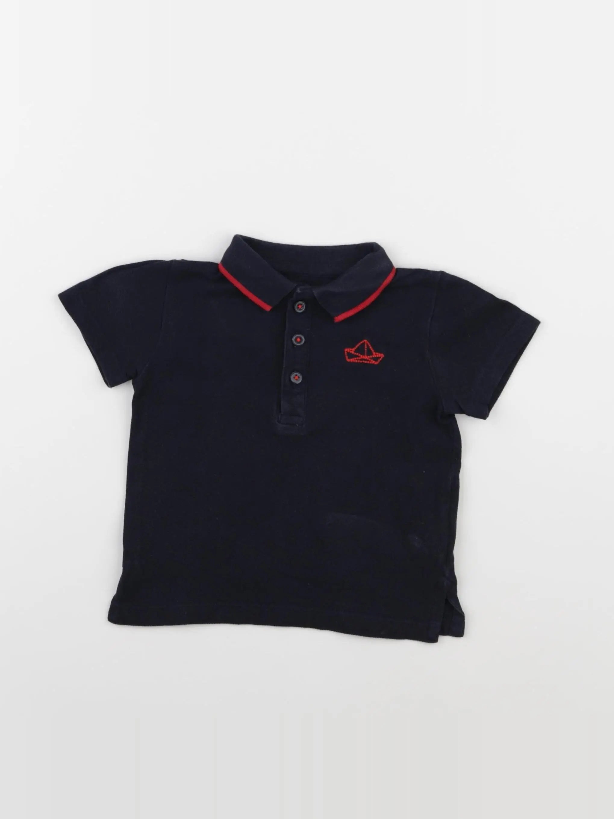 Boutchou - polo bleu - 12 mois