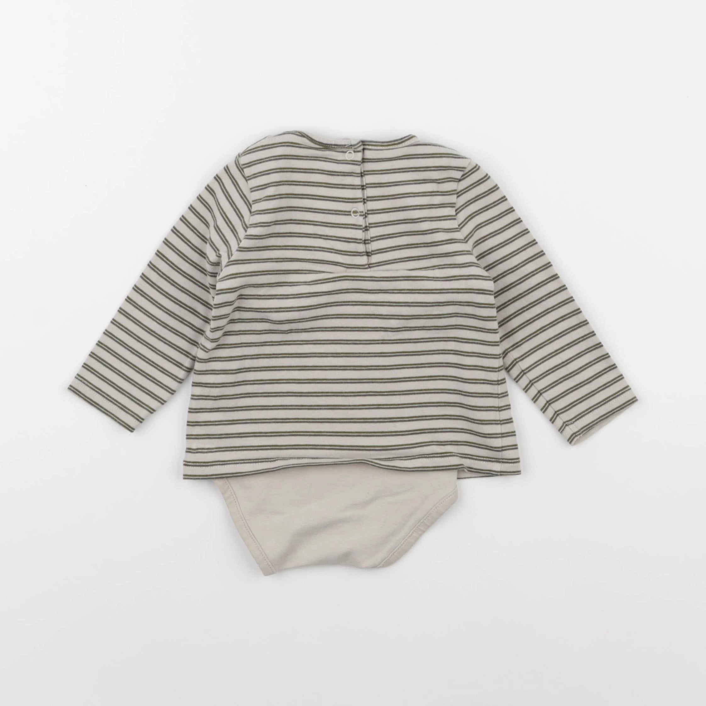 Vertbaudet - body tee-shirt vert - 6 mois