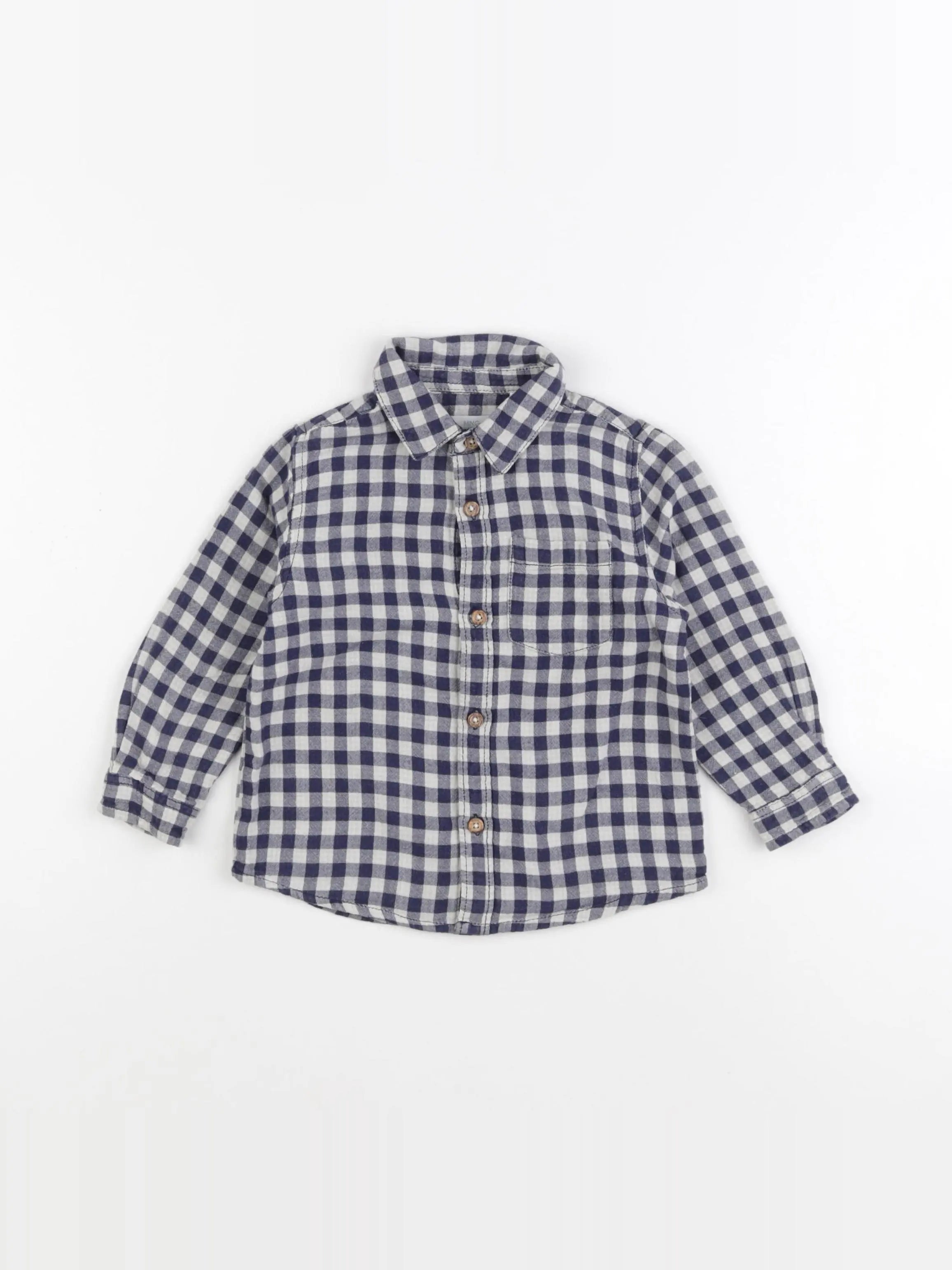 Mango - chemise blanc, bleu - 18/24 mois