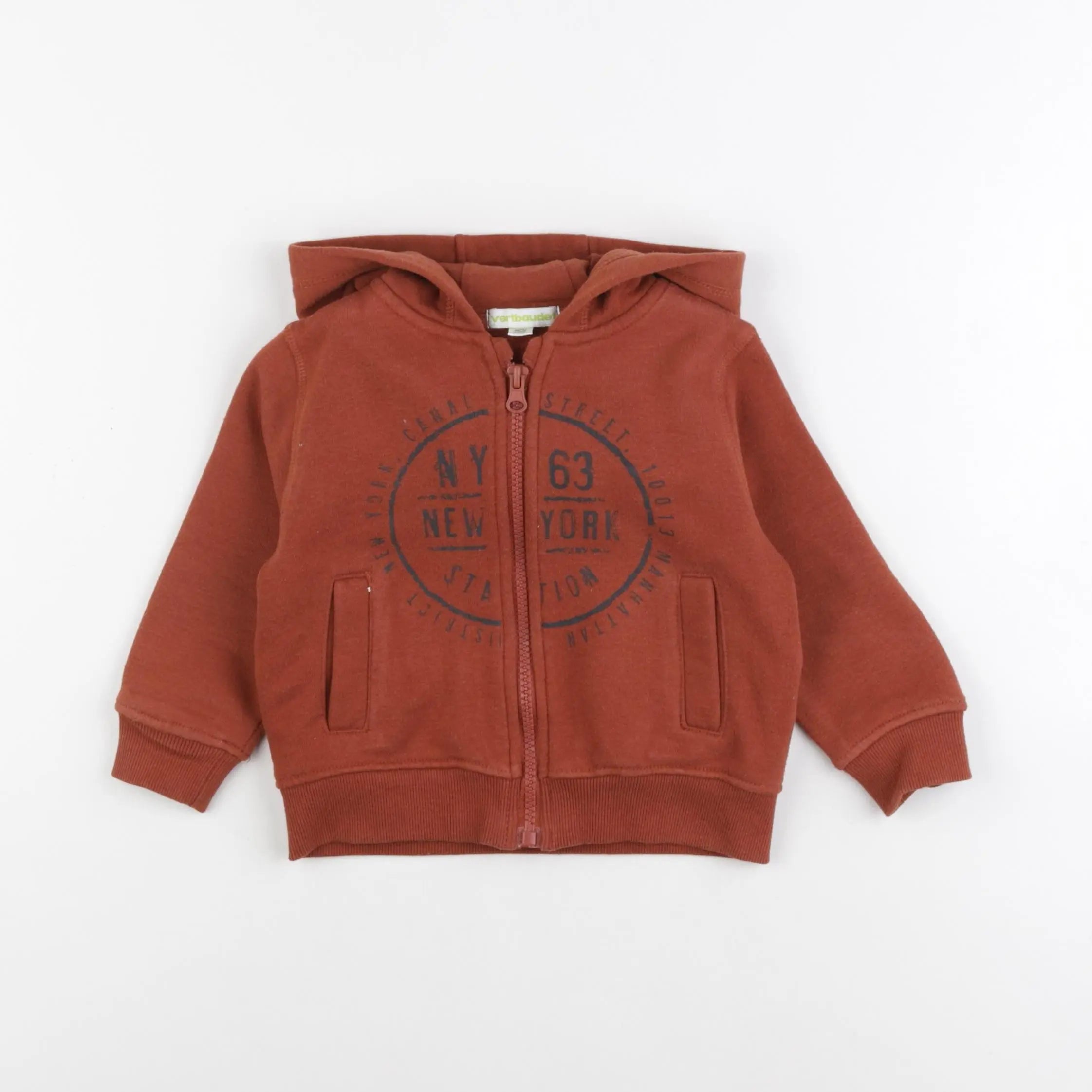 Vertbaudet - sweat marron - 2 ans