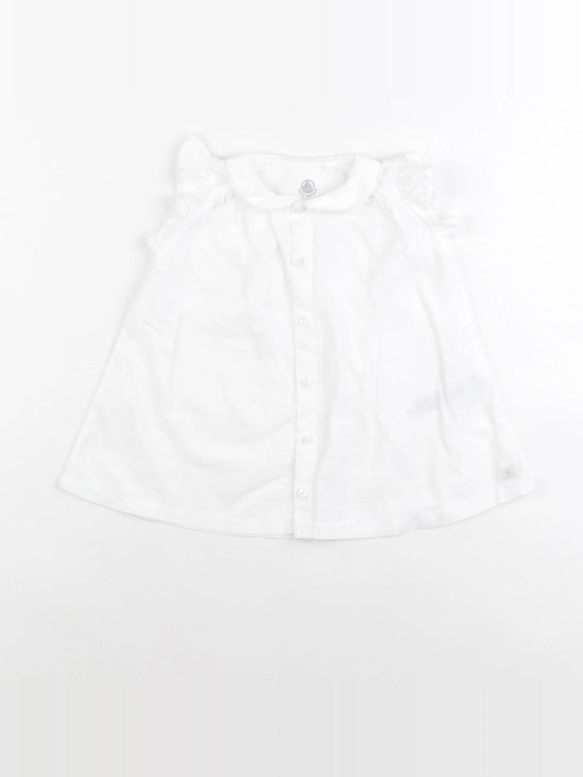 Petit Bateau - robe blanc - 12 mois