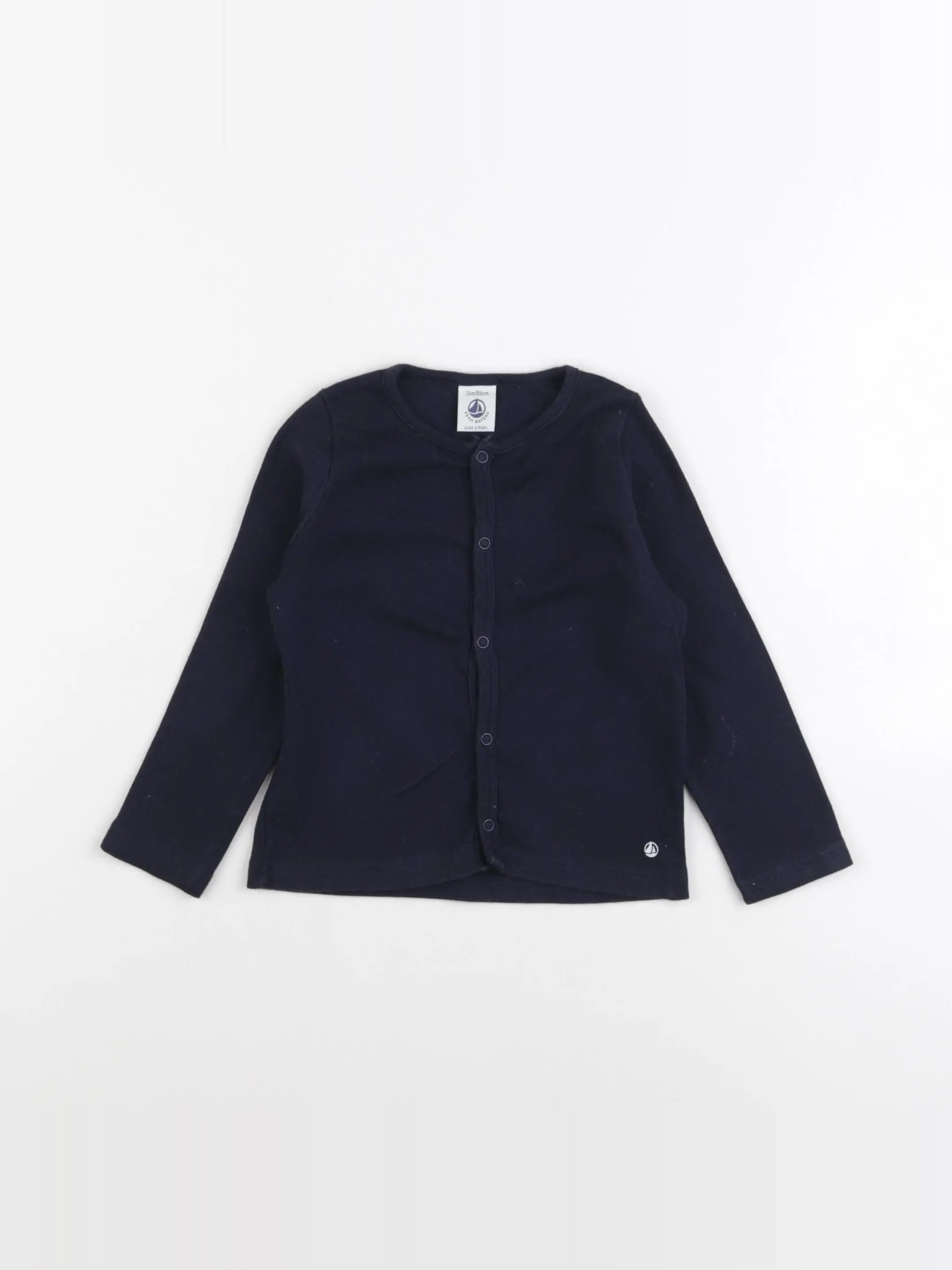 Petit Bateau - tee-shirt bleu - 24 mois