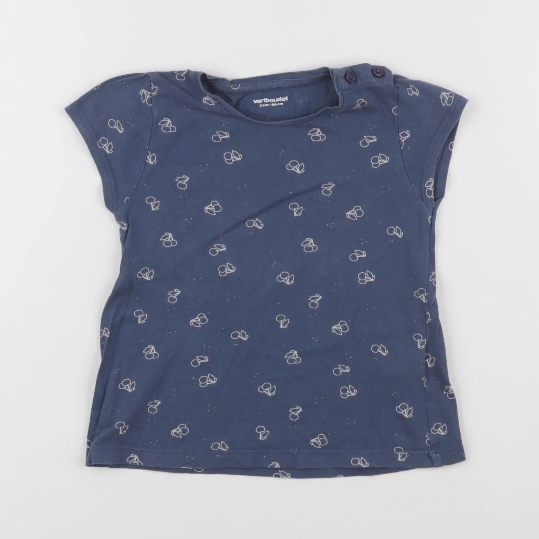 Vertbaudet - tee-shirt bleu - 2 ans