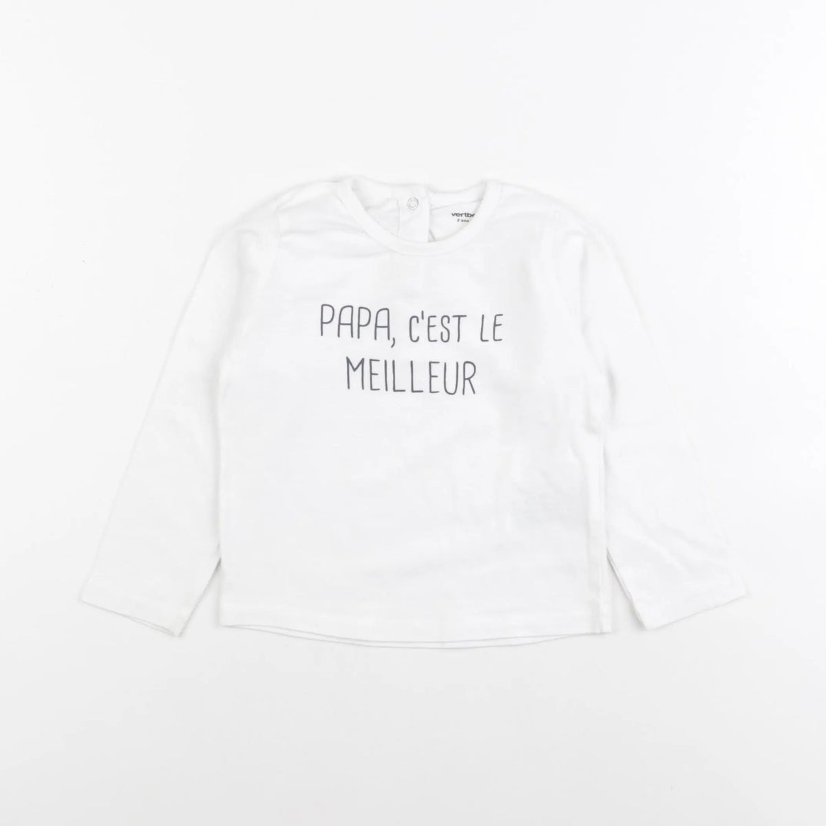 Vertbaudet - tee-shirt blanc - 2 ans