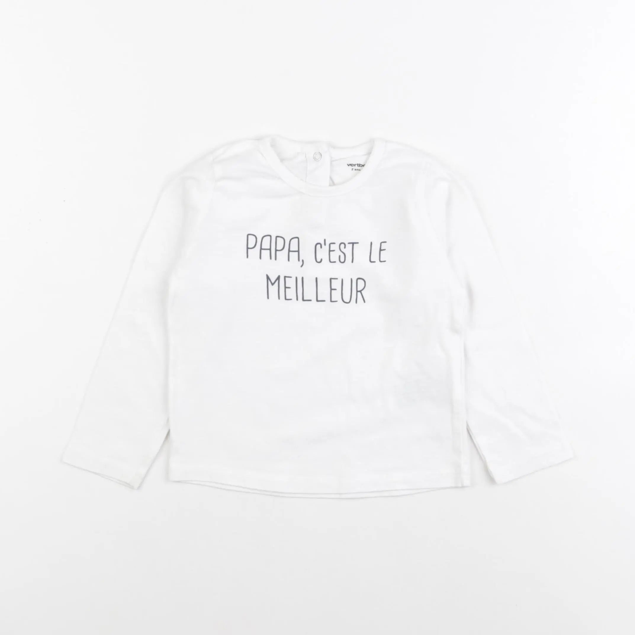 Vertbaudet - tee-shirt blanc - 2 ans