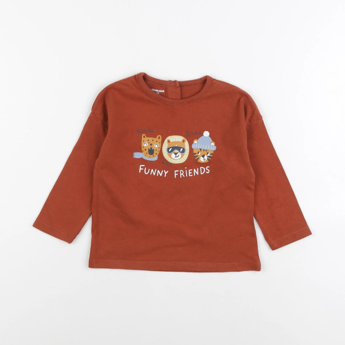 Vertbaudet - tee-shirt marron - 2 ans