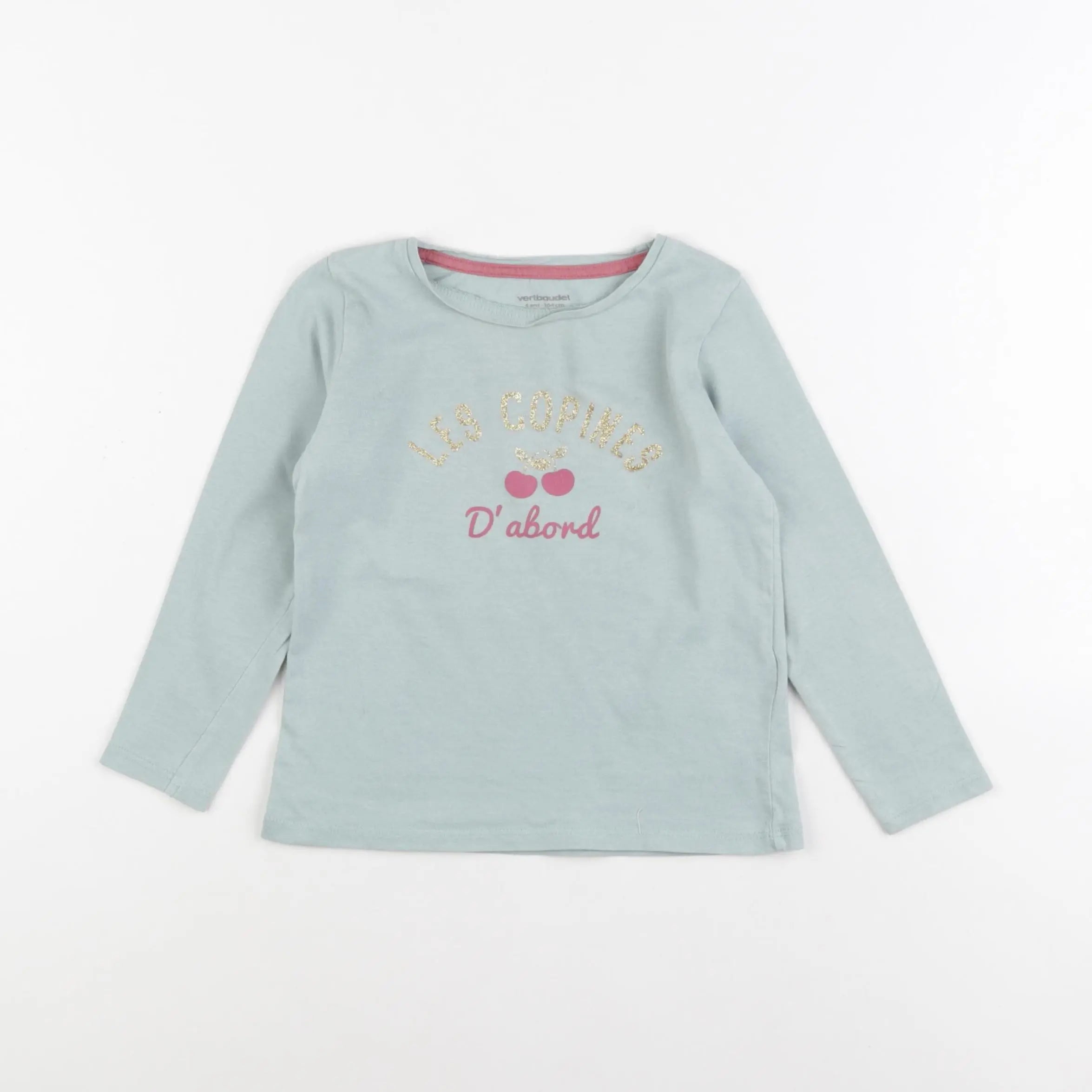 Vertbaudet - tee-shirt vert - 4 ans
