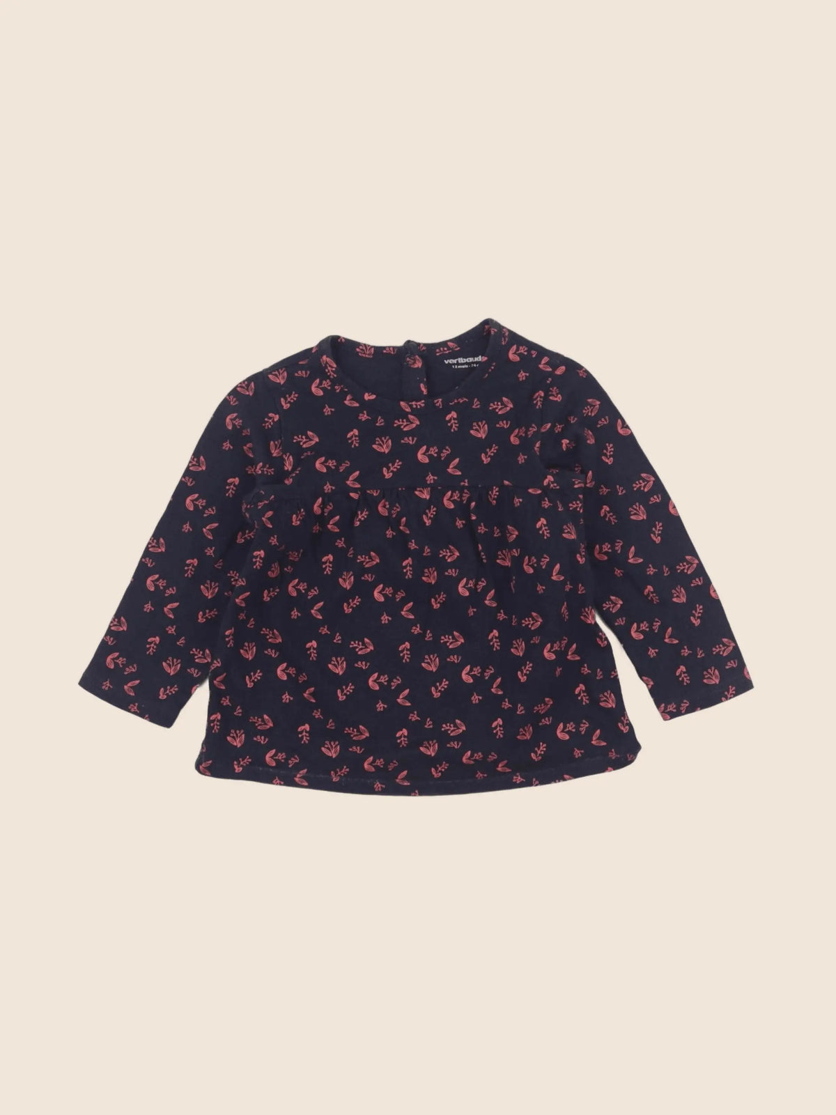 Vertbaudet - tee-shirt bleu - 12 mois