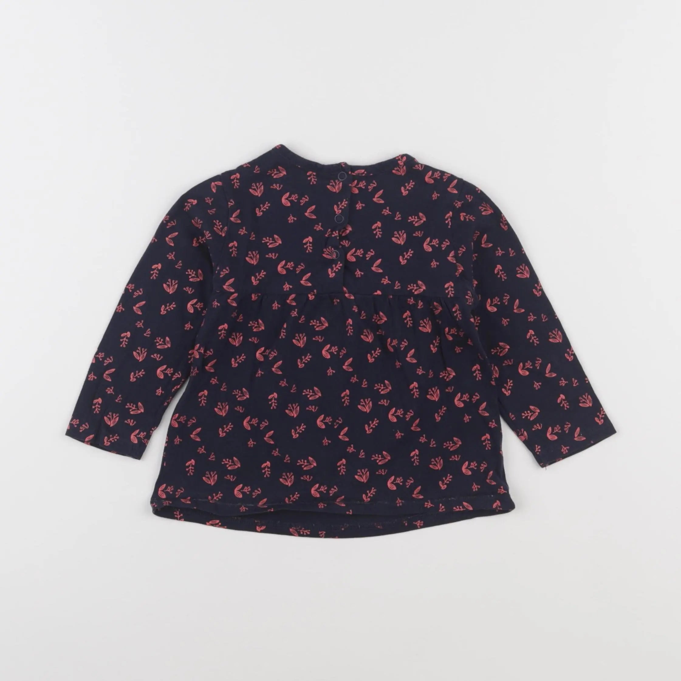 Vertbaudet - tee-shirt bleu - 12 mois