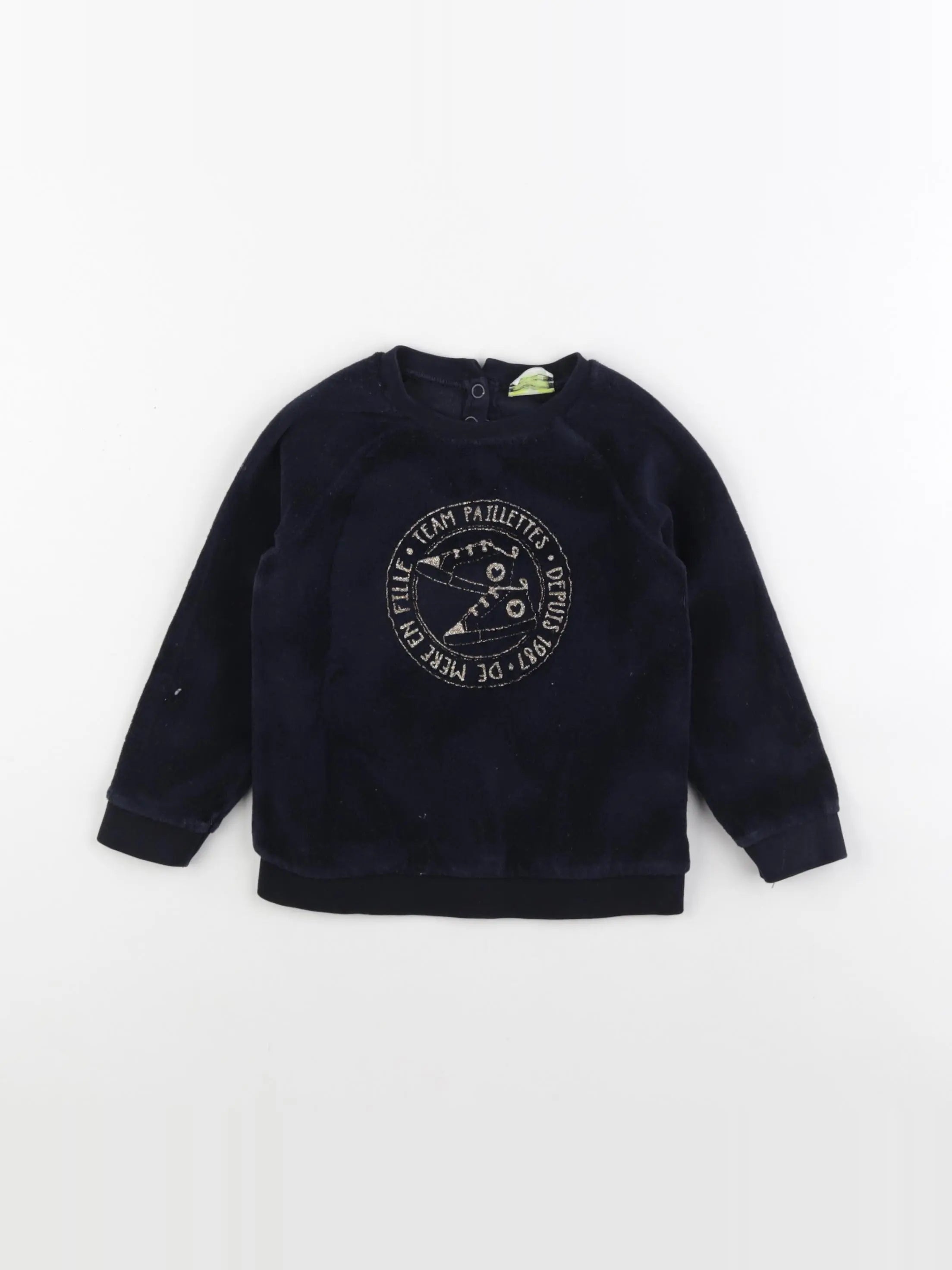 Tape à l'oeil - sweat bleu - 9 mois