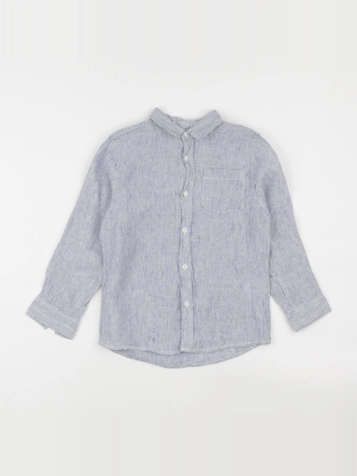 Monoprix - chemise blanc, bleu - 6 ans