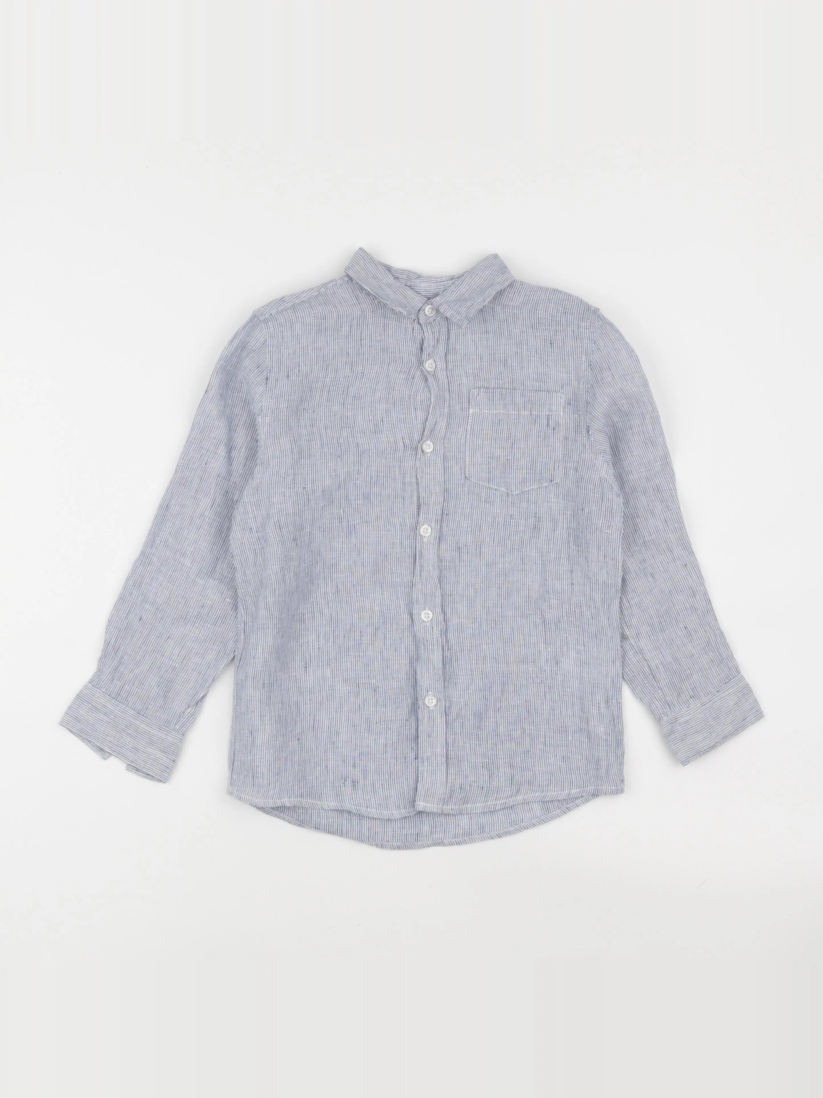 Monoprix - chemise blanc, bleu - 6 ans