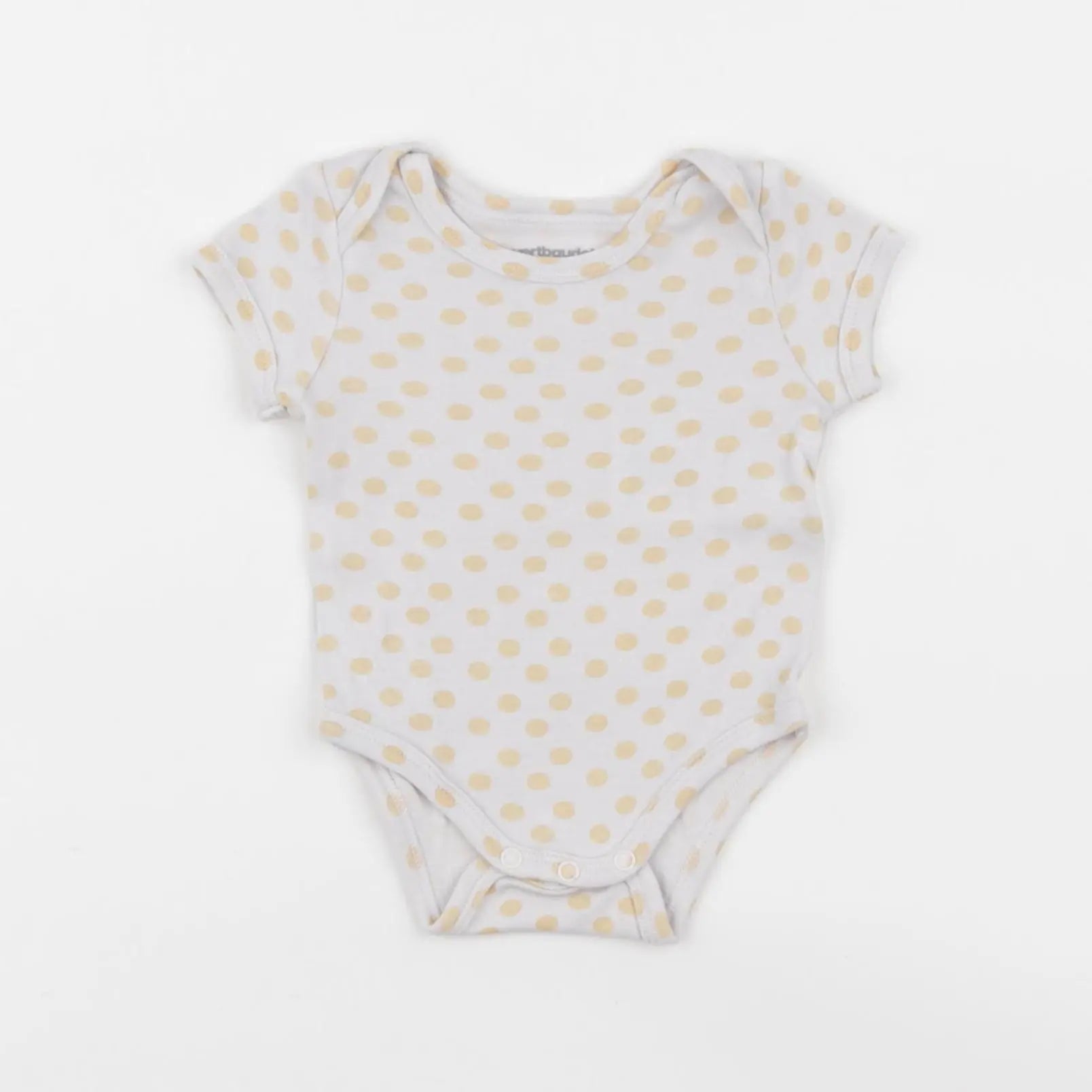 Vertbaudet - body blanc, jaune - 1 mois
