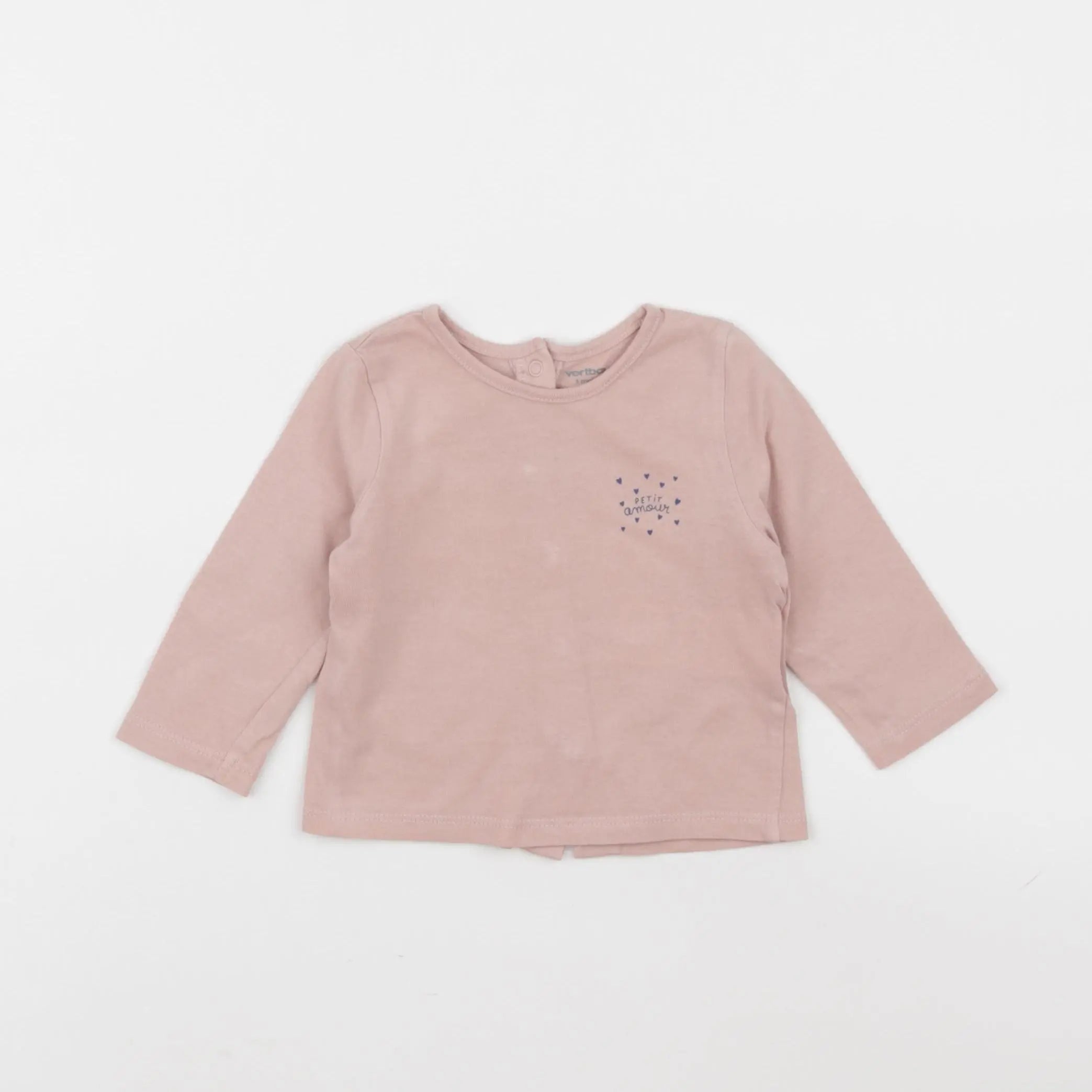 Vertbaudet - tee-shirt rose - 3 mois