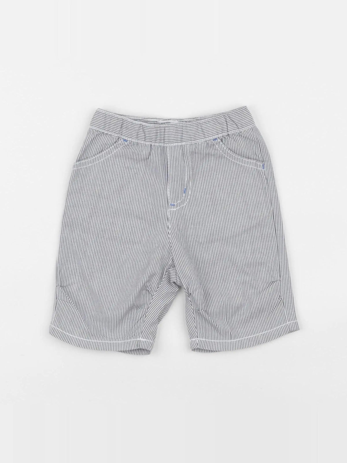 La Redoute - pantalon blanc, bleu - 3 mois