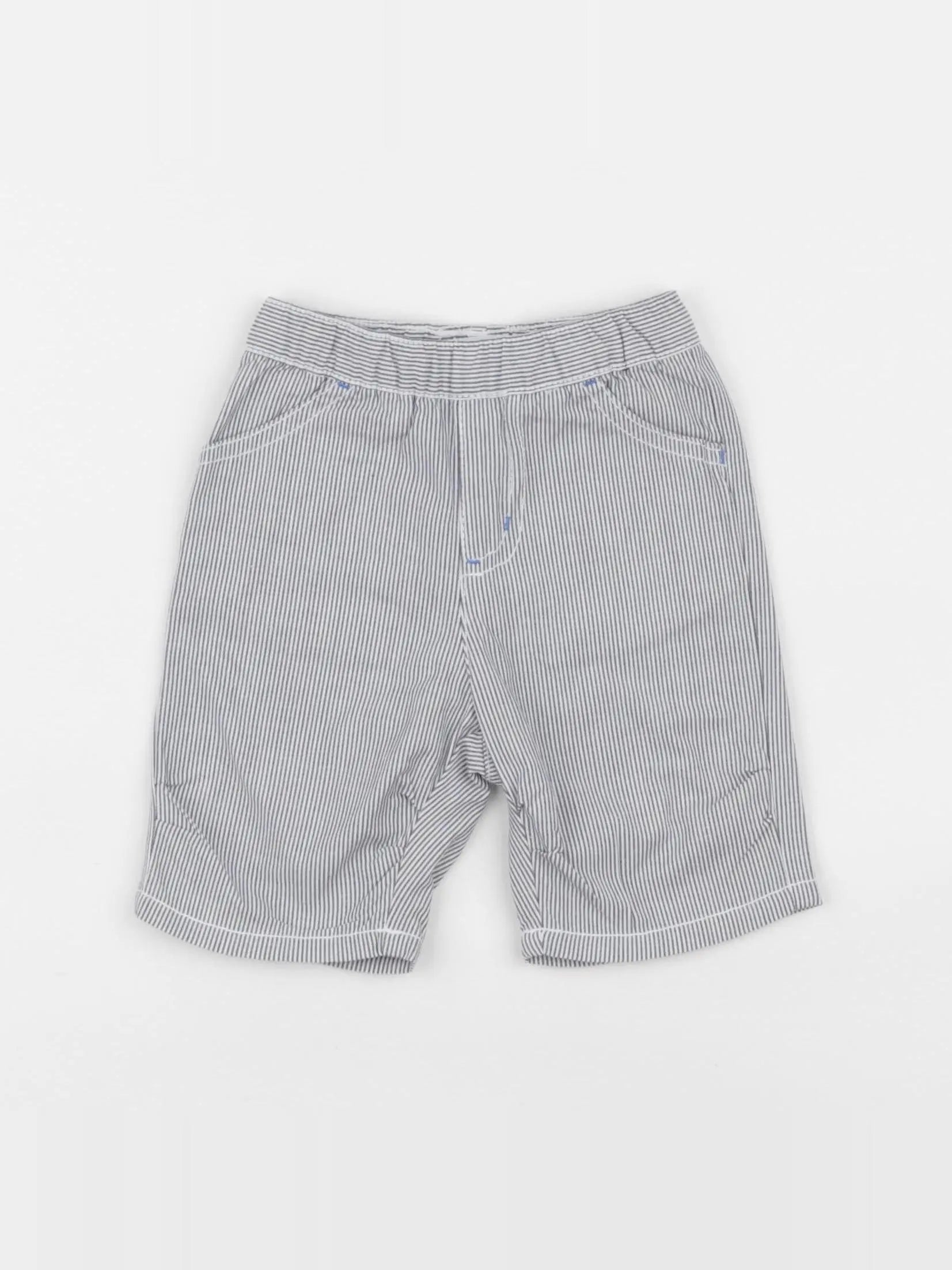 La Redoute - pantalon blanc, bleu - 3 mois