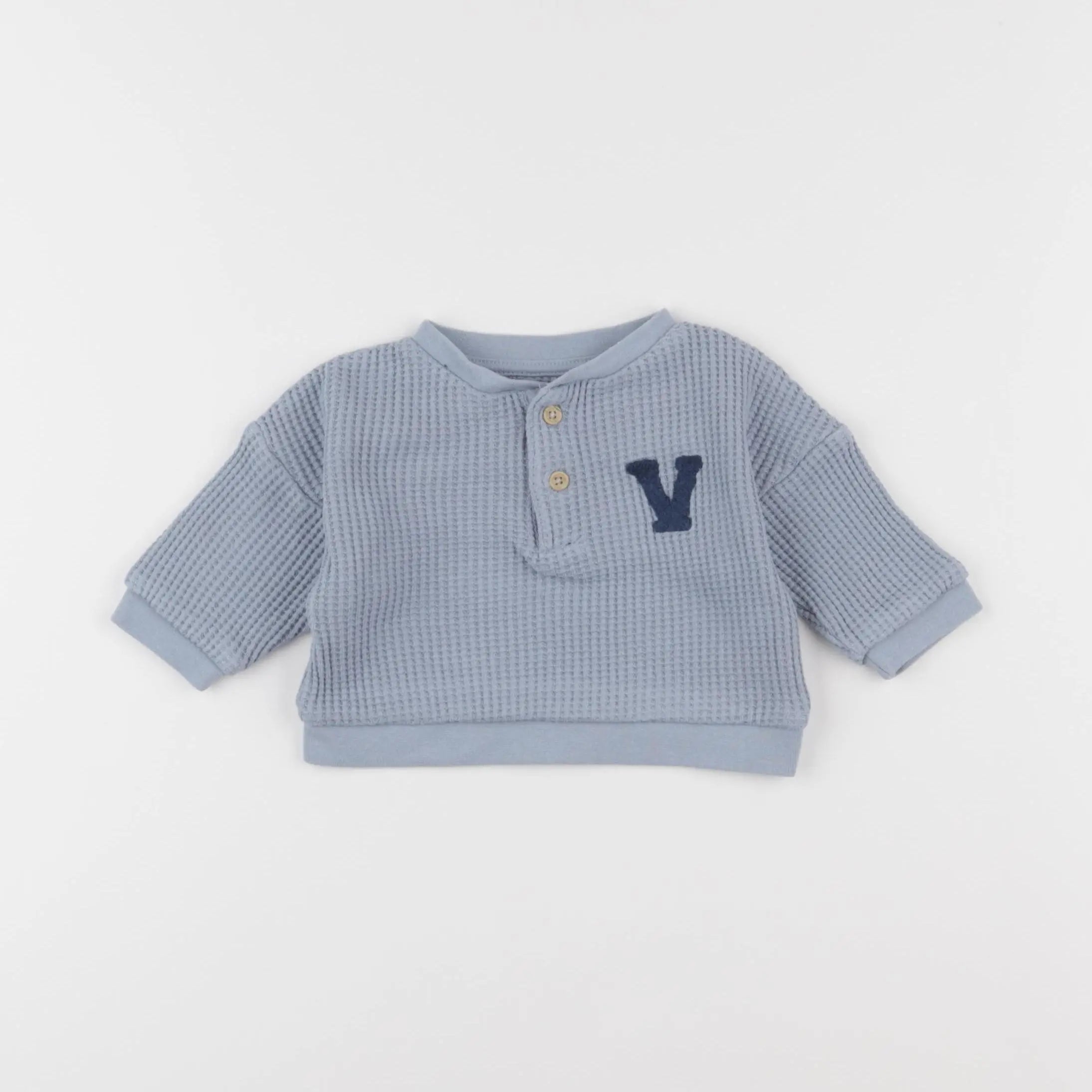 Vertbaudet - sweat bleu - 3 mois